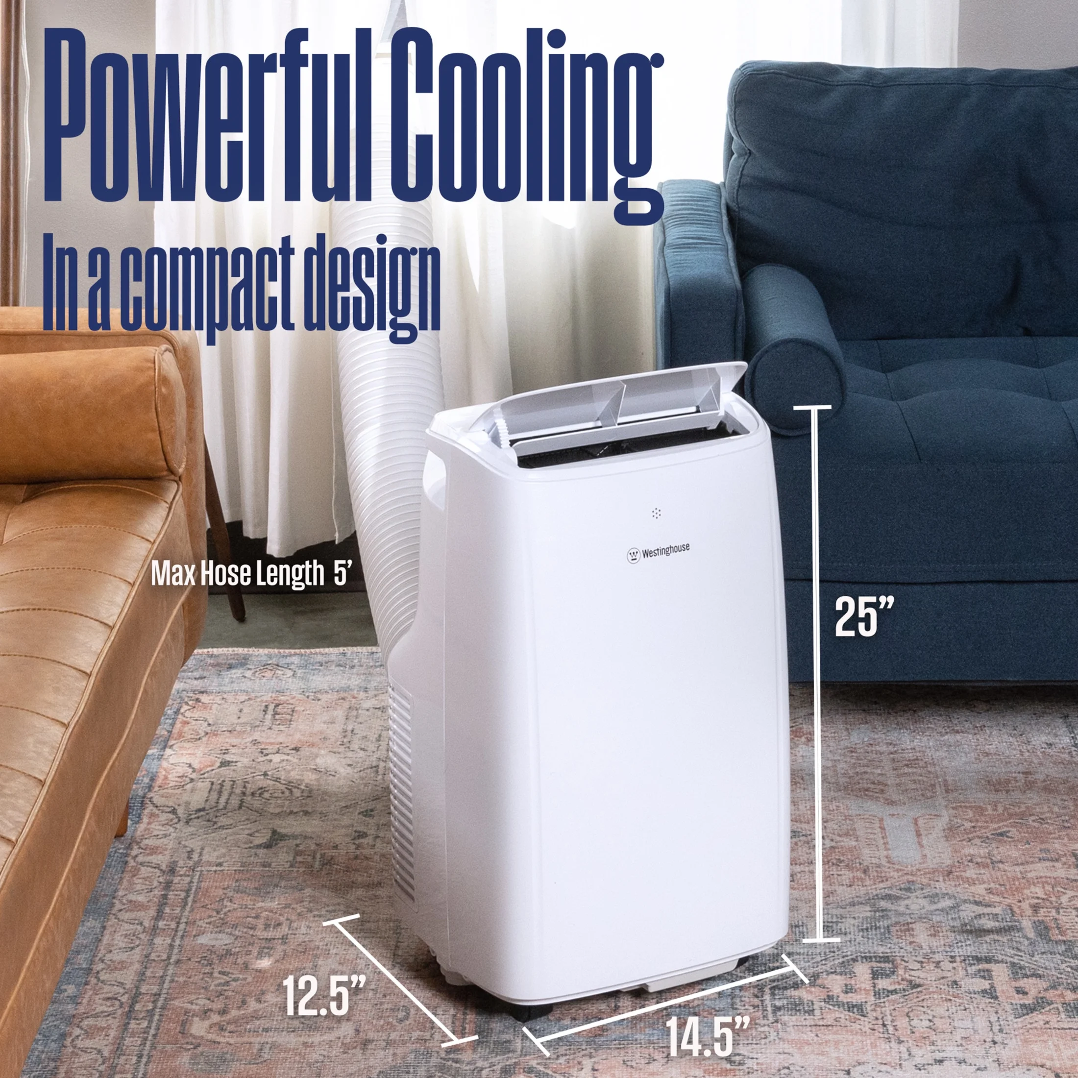 Westinghouse 10,000 BTU Portable Air Conditioner & Dehumidifier with Smart App, for Rooms Up to 450 sq ft - Image 7
