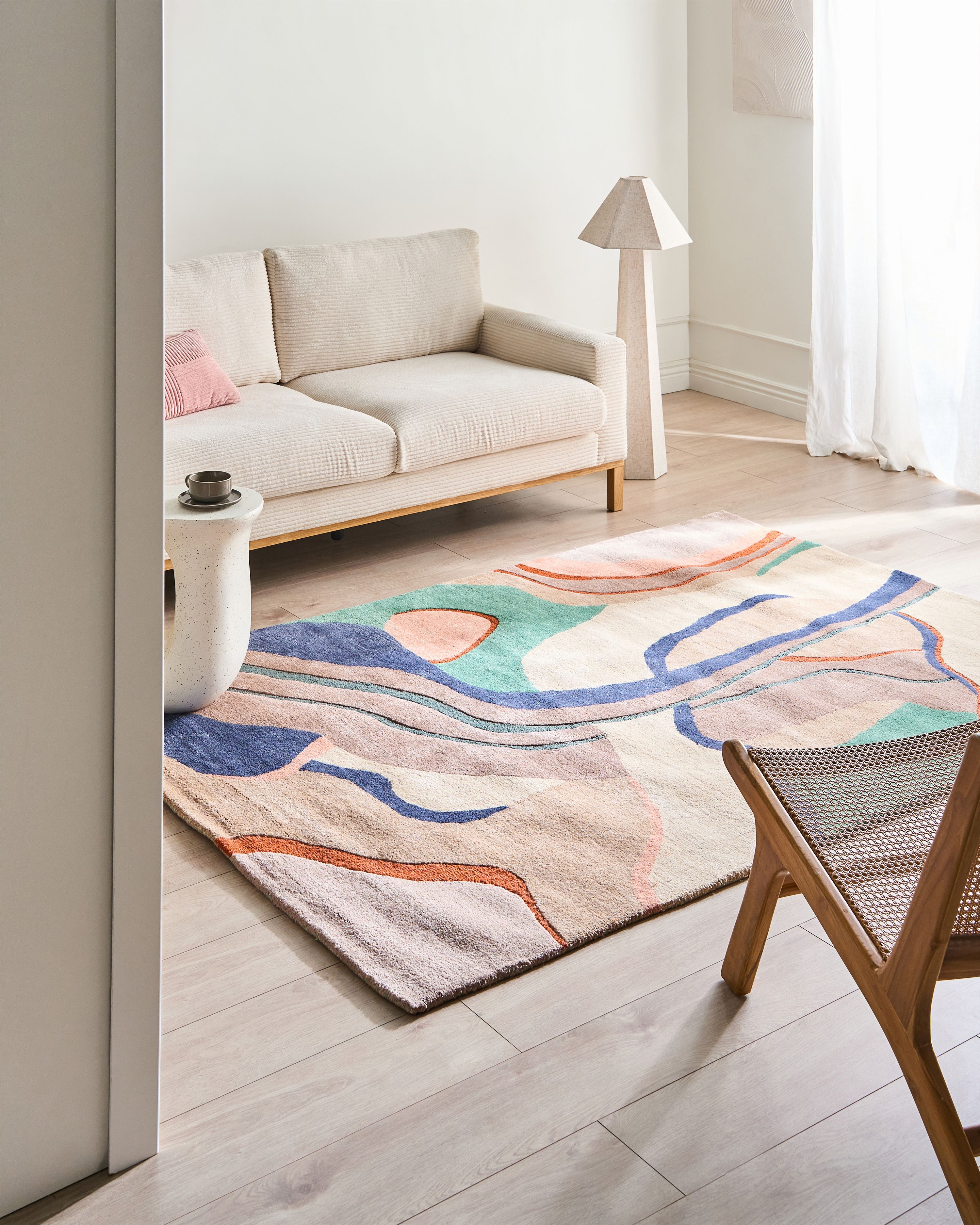 Rug ALMORA Multicolour 160 x 230 cm Viscose
