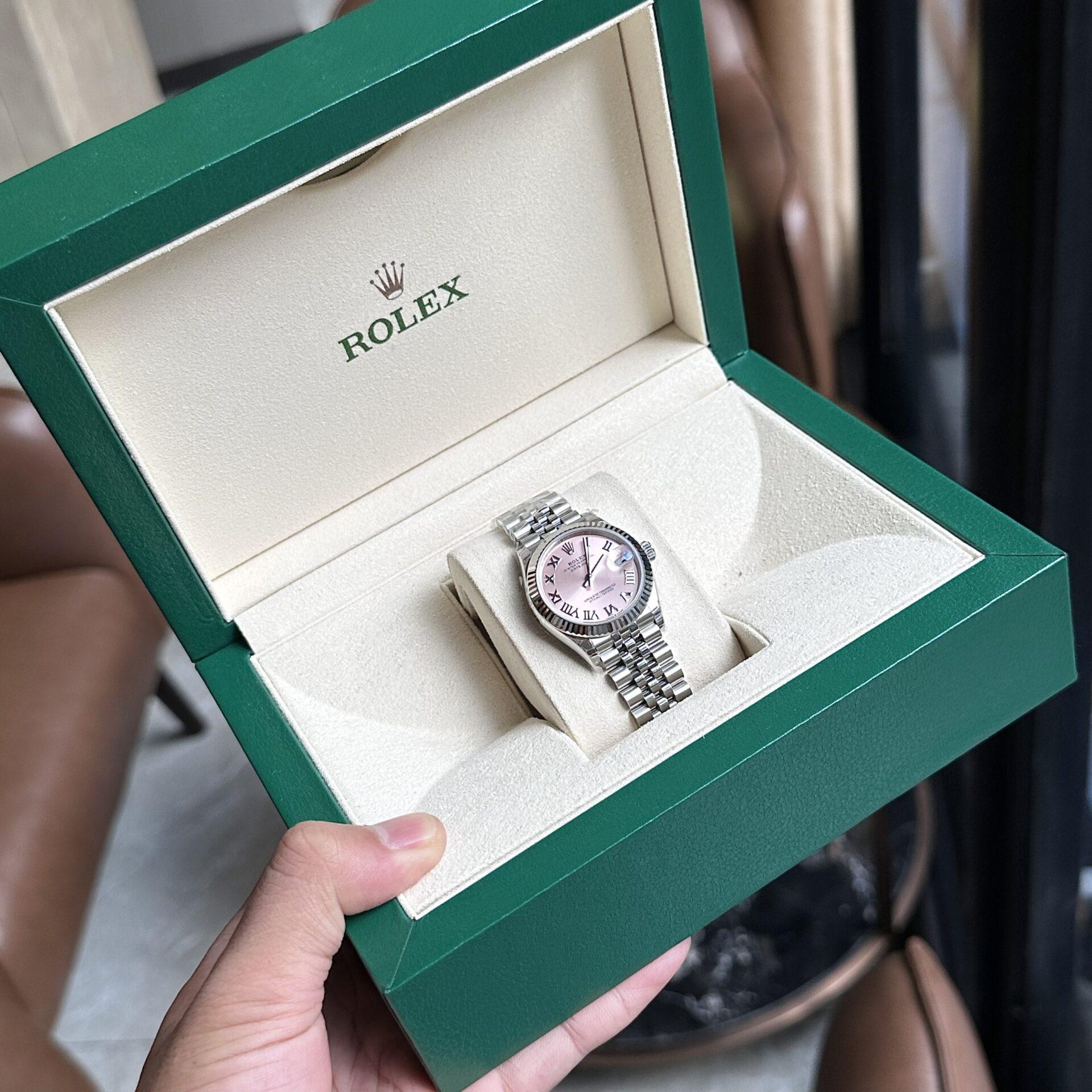 Rolex DateJust Pink Dial Replica Women s Watch Roman Numerals EW 31mm - Top club