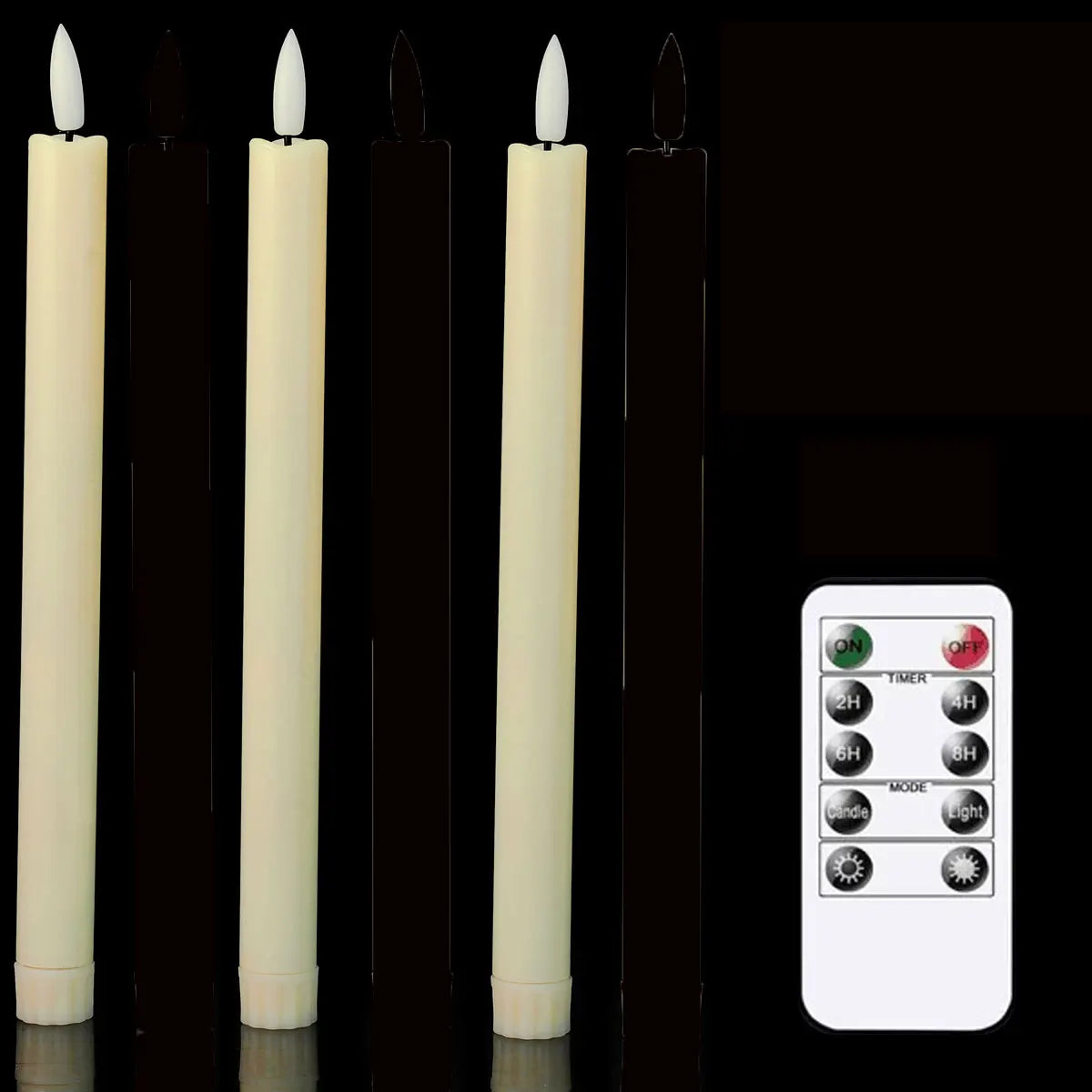 CandleGleam | LED Kegelkaarsen met Warme Gele Gloed