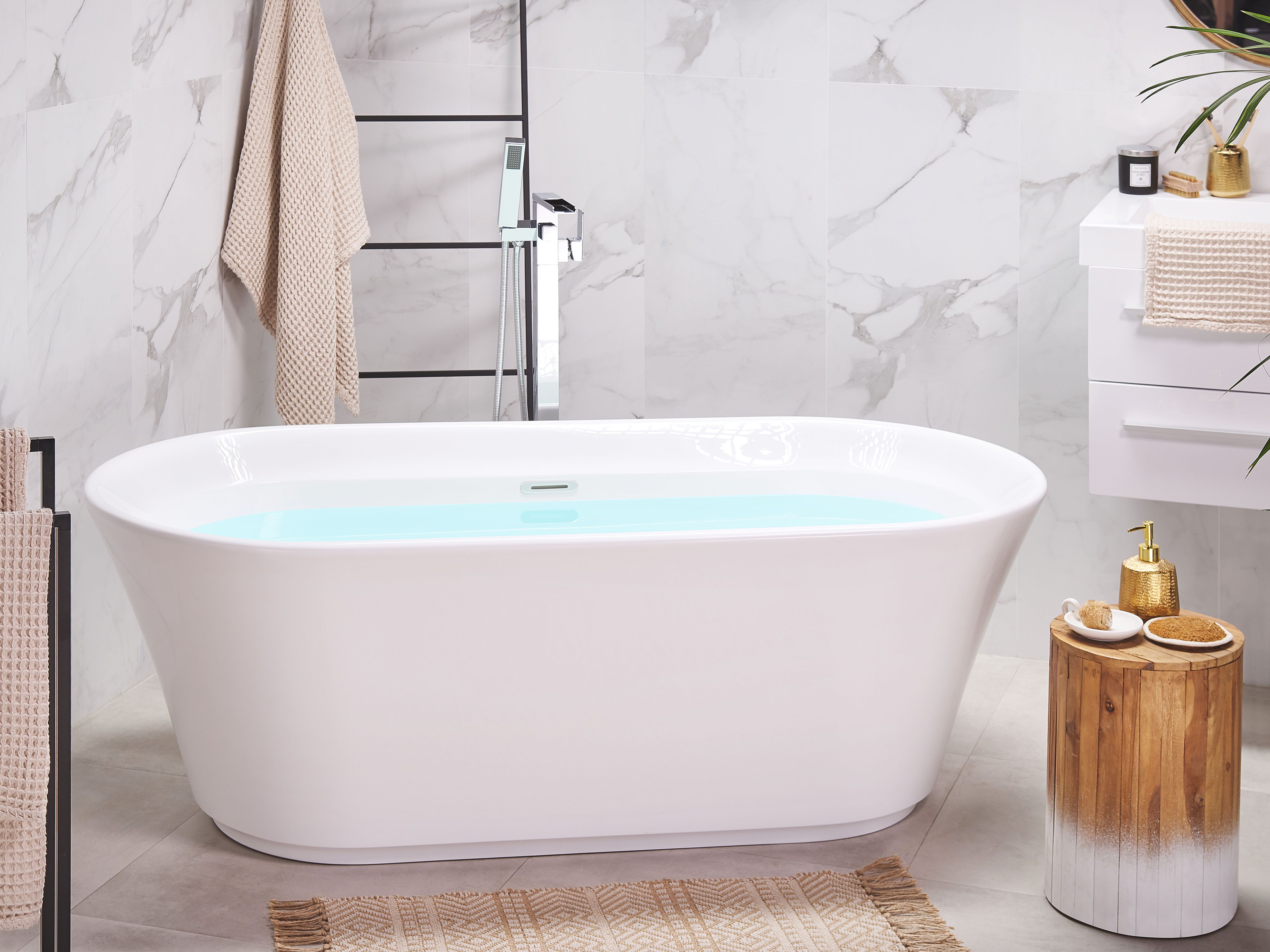 Freestanding Bathtub OVALLE 1700 x 800 mm White