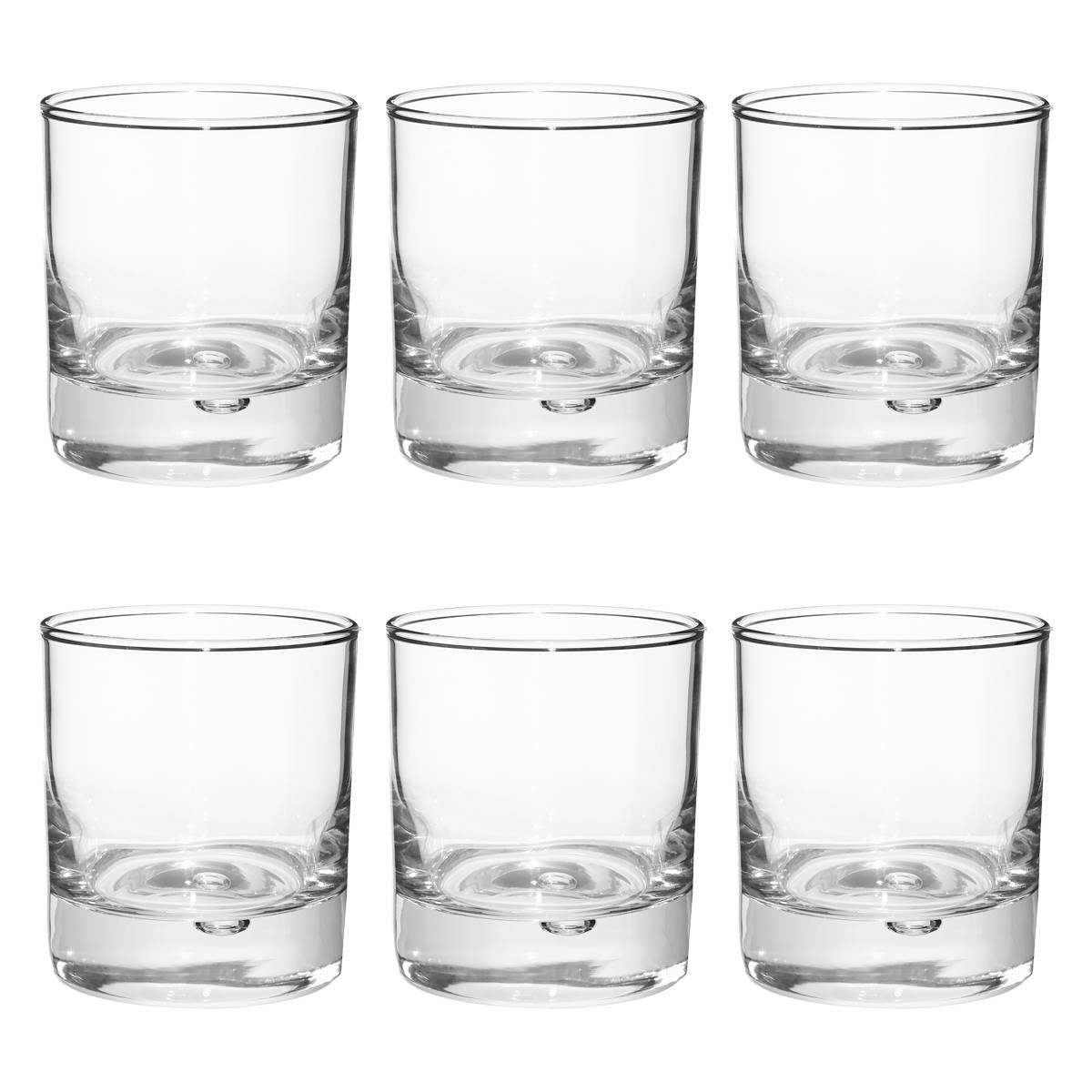 Set of 6 low tumblers "Georg'Ieau" 300 ml, Transparent