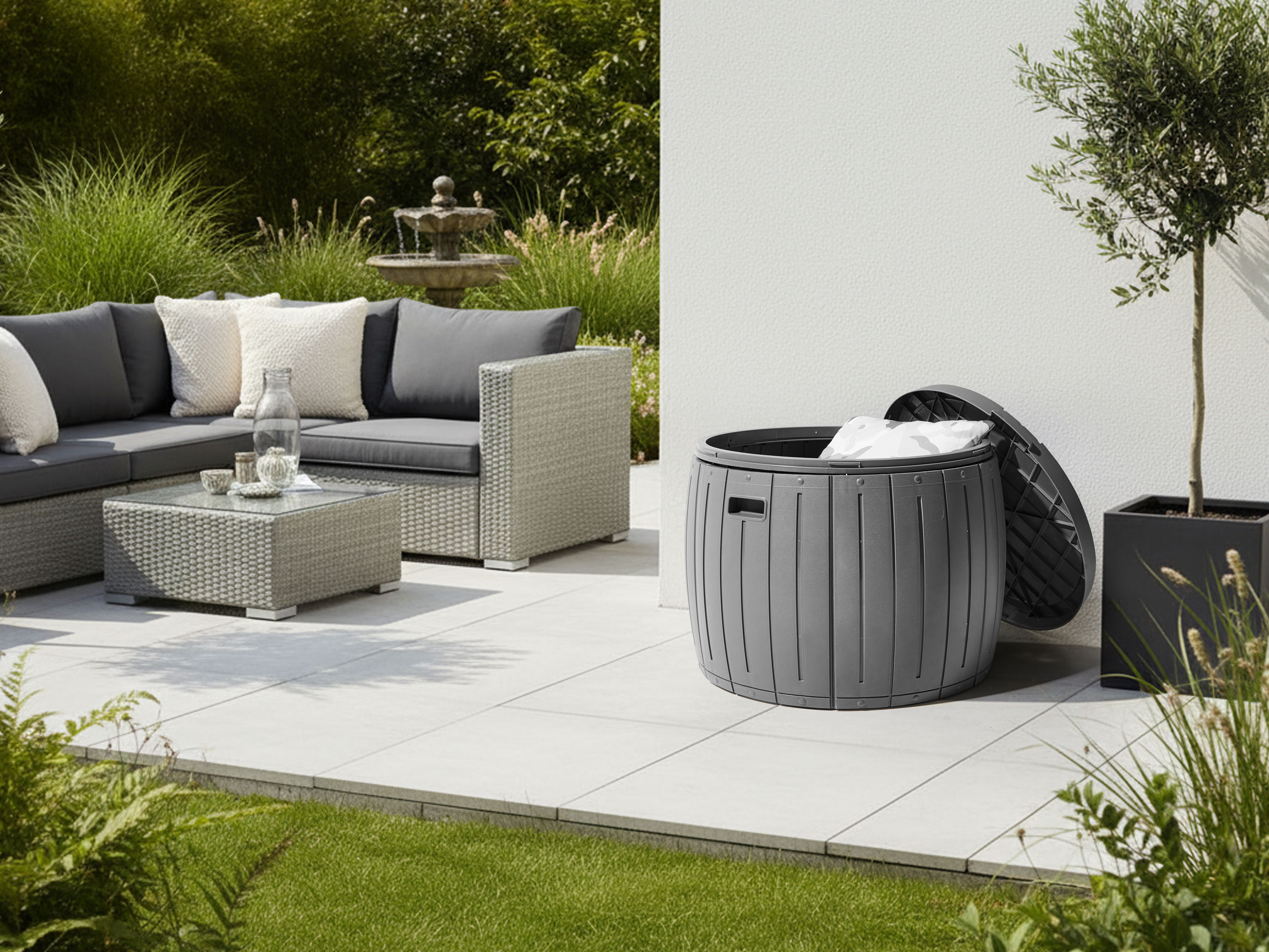 Storage Box PRINOS 56 cm 56 cm Grey