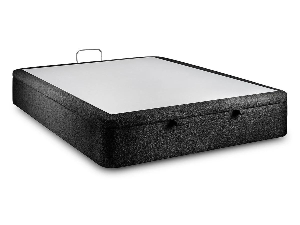 Sommier Coffre Bouclette Noir 200x200 H39cm