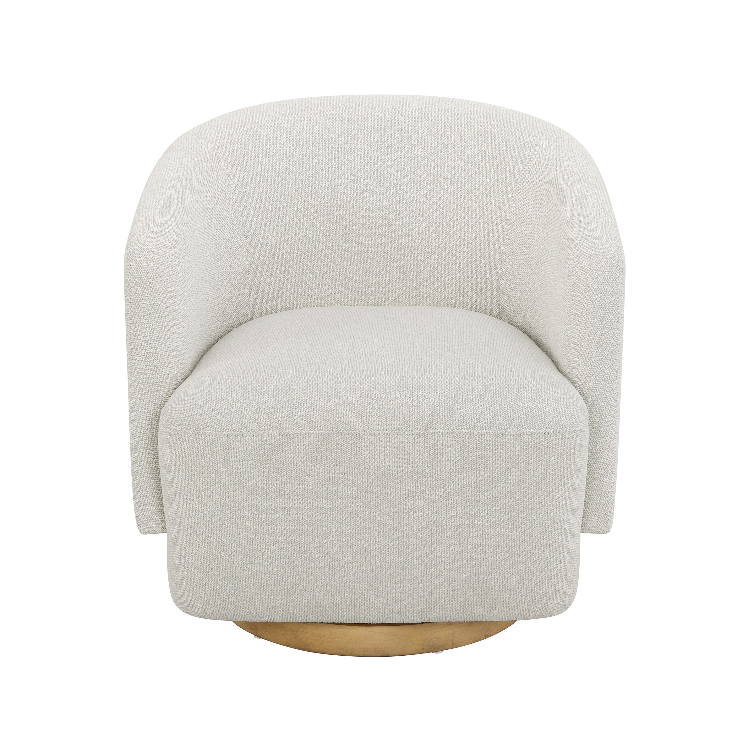 Henredon Murphy Swivel Boucle Chair, Cream - Image 4