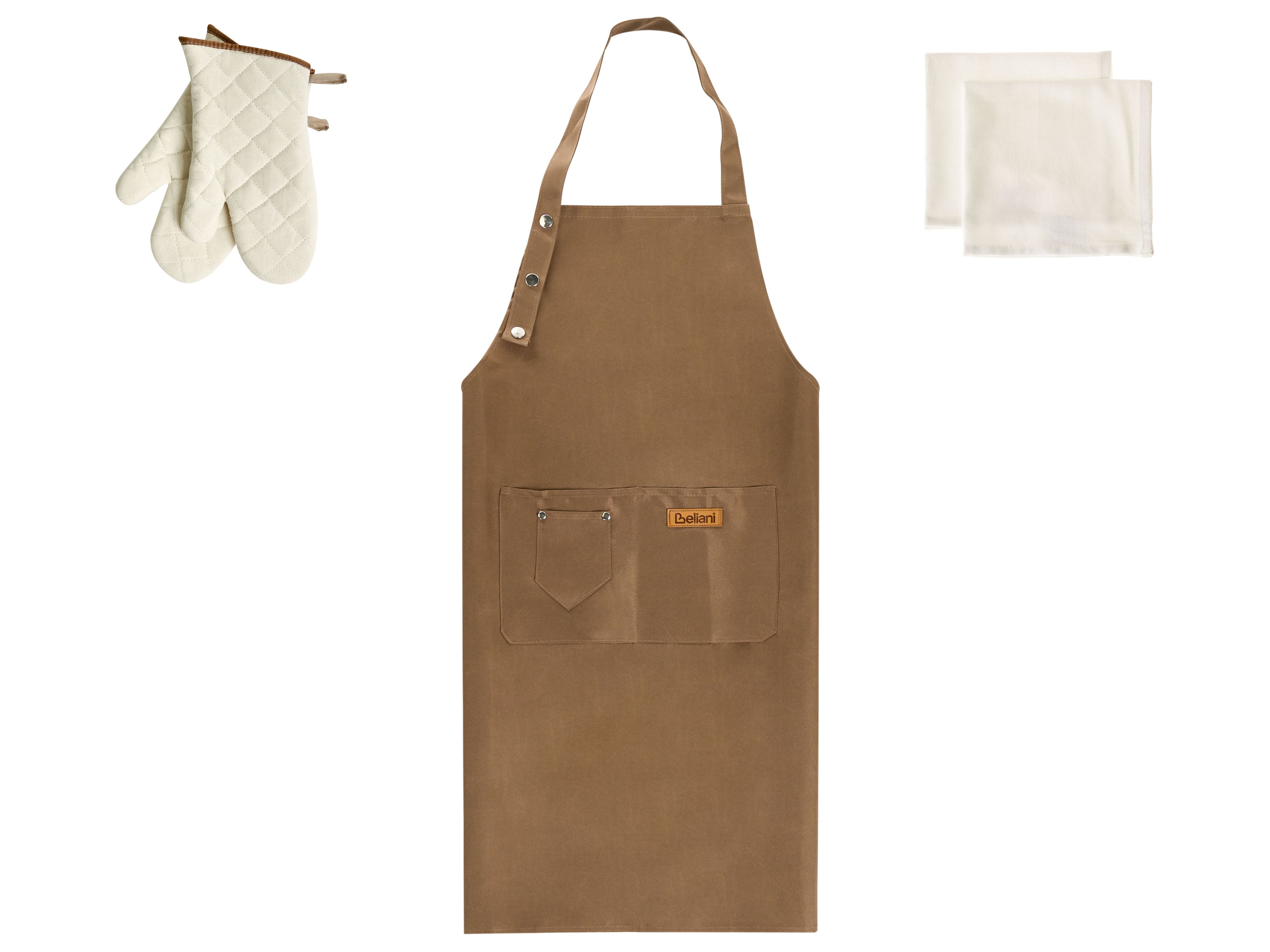 Kitchen Textiles Set DAUCUS Brown