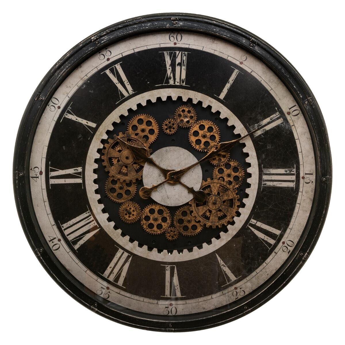 Clock"Charly" Black, D.76 cm
