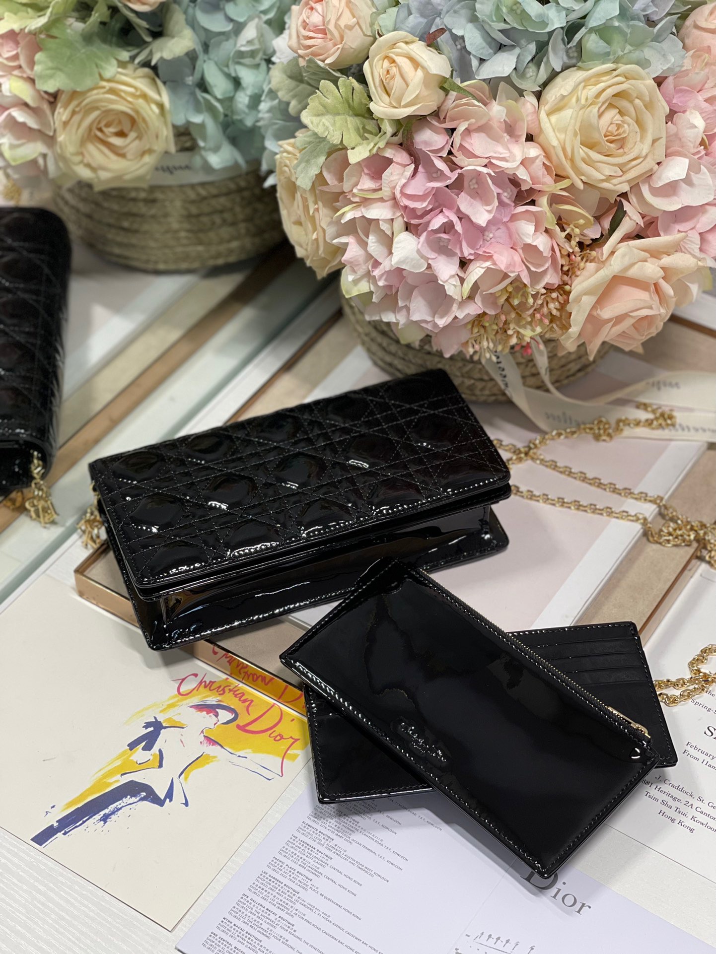 Christian Dior Lady Dior Pouch Black, For Women, Women’s Handbags 8.5in/21.5cm CD S0204OVRB_M9001:1High-quality replica