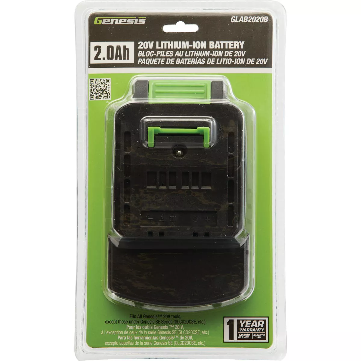 Genesis G20MAX 20V Lithium-Ion 2.0 Ah Battery Pack
