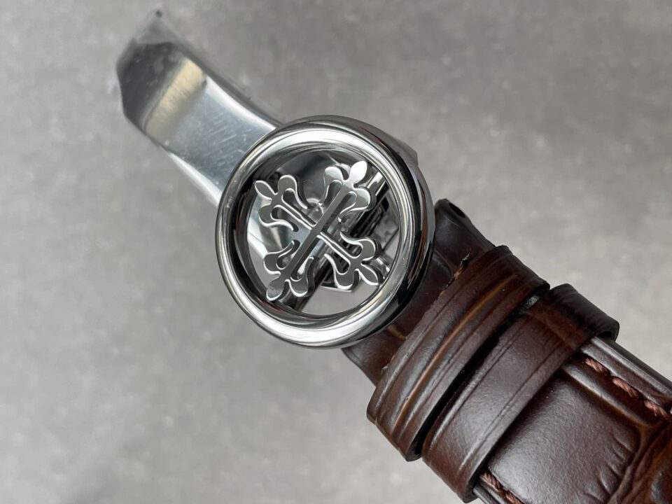 Replica PATEK PHILIPPE Perpetual Calendar 5320G-001 SS GSF 1:1 Best Edition Cream Dial on Brown Leather Strap A324 - Top club