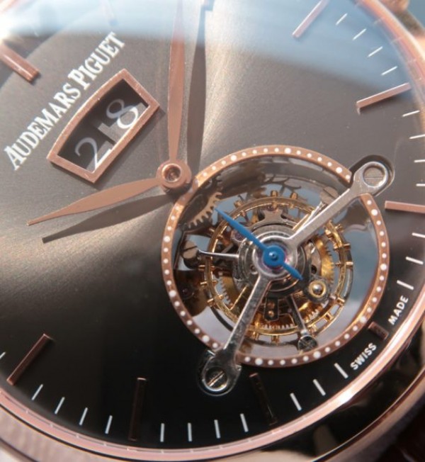 Replica Audemars Piguet TF Jules Tourbillon RG Big Date Gray Dial - Elite Watch Atelier