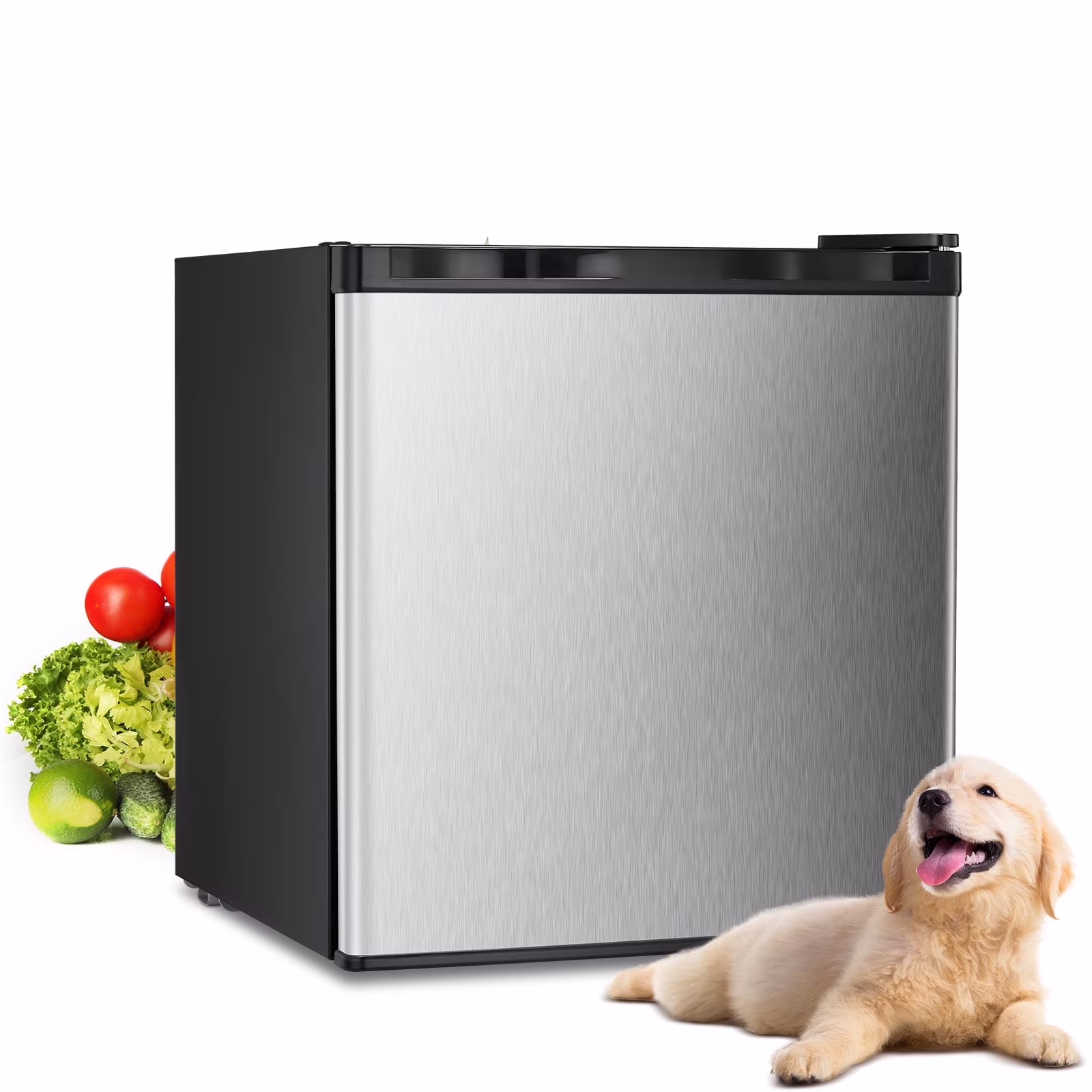 KNDKO Upright Freezer, 1.2cu.ft Mini Freezer with Adjustable Thermostat & Removable Shelves, Stand Up Freezer for Home/Office/Dorm, White - Image 3