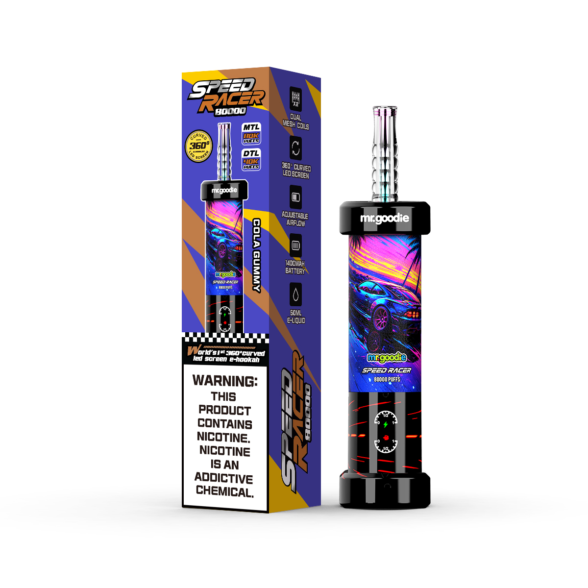 Mr.Goodie Speed Race  80000 Puffs E-Hookah