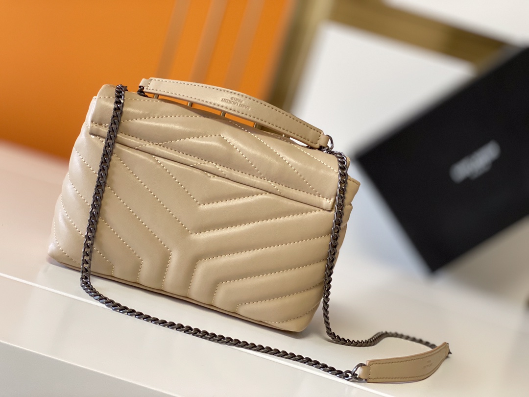 Replica Ysl Loulou Small Bag In Matelasse Y Leather- Black/Beige/Red1:1High-quality replica