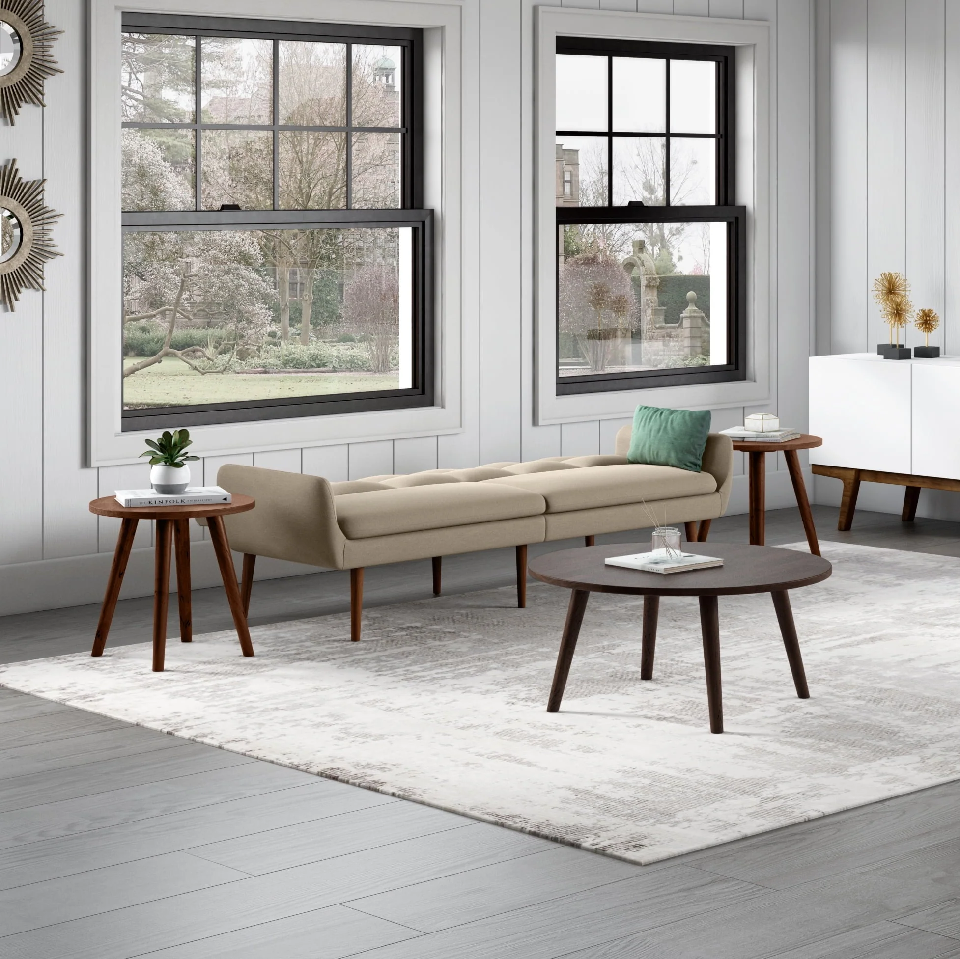 Homesvale Martin Convert-a-Couch Sleeper Sofa, Barley Tan