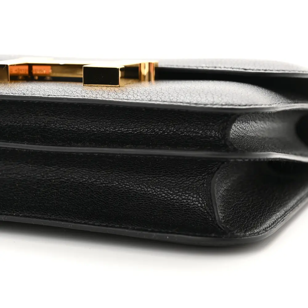 Hermès Black Chèvre Mysore Leather Constance 18 Rose Gold Hardware High-quality Replica1:1High-quality replica