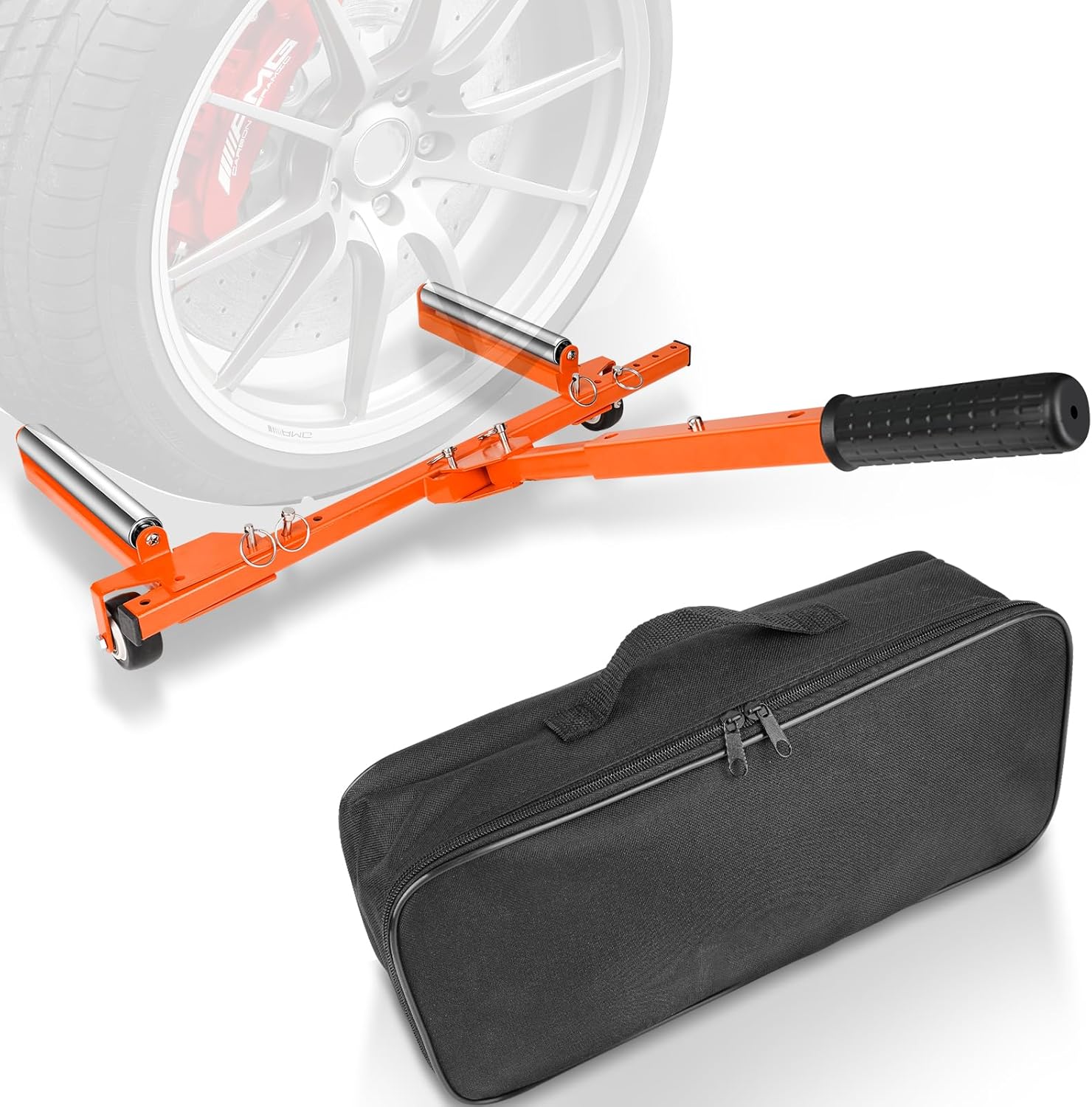 Tire Dolly，Foldable Adjustable Width Tire Dolly，tire mounting Tools，Tire Jack
