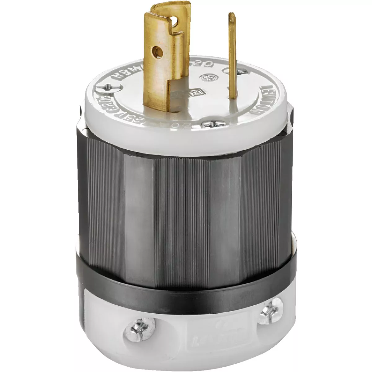 Leviton 20A 125V 3-Wire 2-Pole Industrial Grade L5-20P Locking Cord Plug