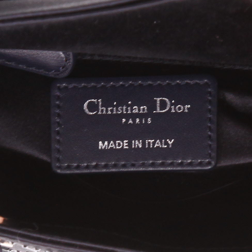 Dior Lady Dior mini shoulder bag in black satin1:1High-quality replica
