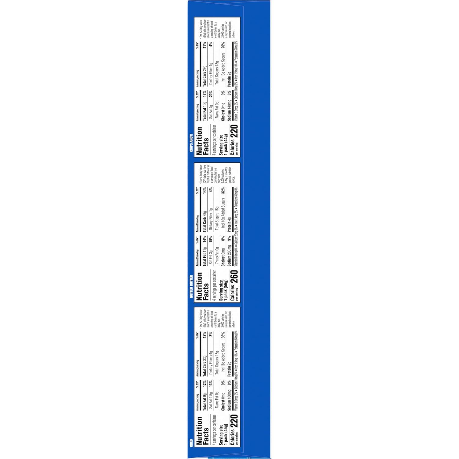 Nabisco Cookies Variety Pack, OREO, Nutter Butter, CHIPS AHOY!, 48 Snack Packs (4 Cookies Per Pack, 4 Boxes)