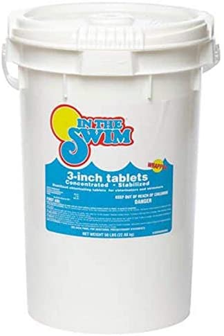 In The Swim 3-Inch Pool Chlorine Tablets, 55 lb, 90% Available Chlorine In The Swim 3-Inch Pool Chlorine Tablets, 55 lb, 90% Available Chlorine