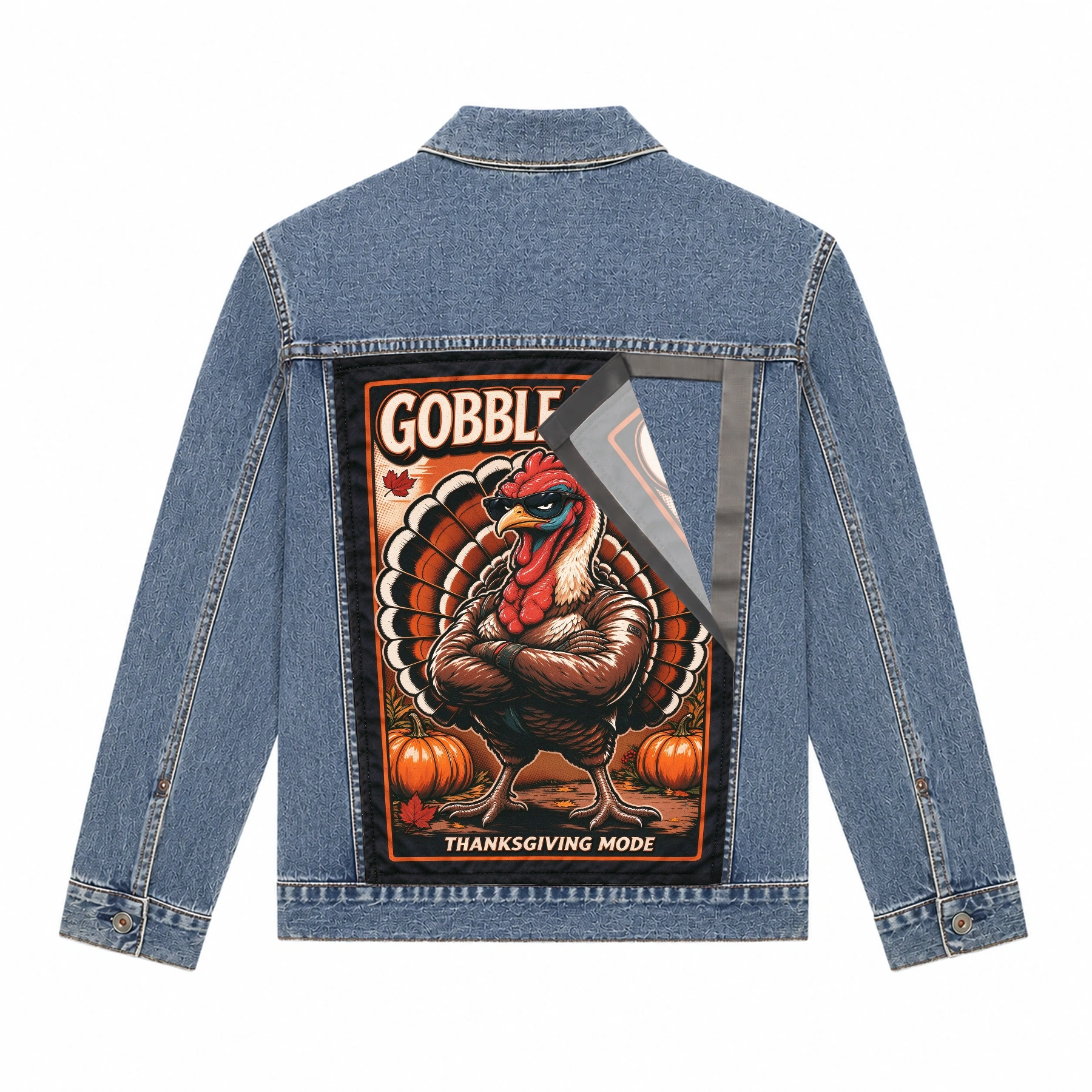 Unisex |Thanksgiving Special Denim Jacket — Replaceable background