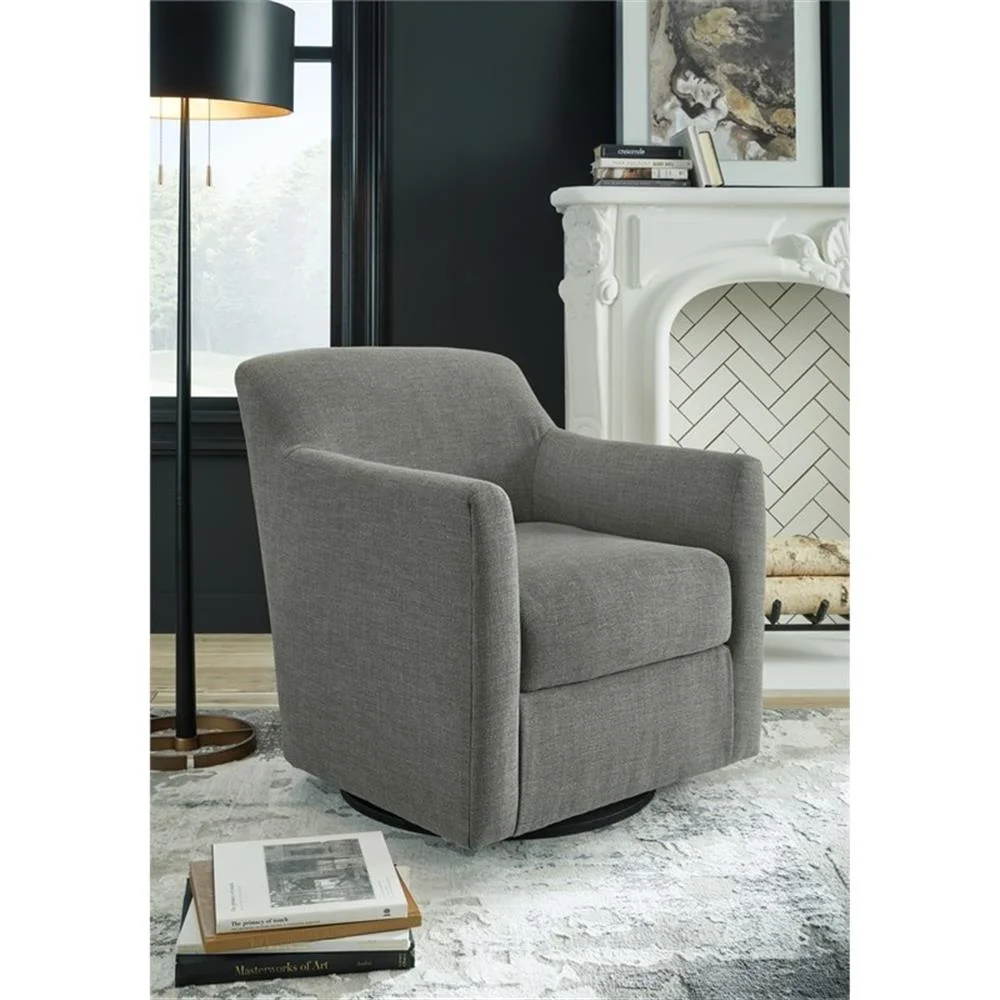 Signature Design by Ashley Bradney Beige Swivel Accent Chair - Image 13