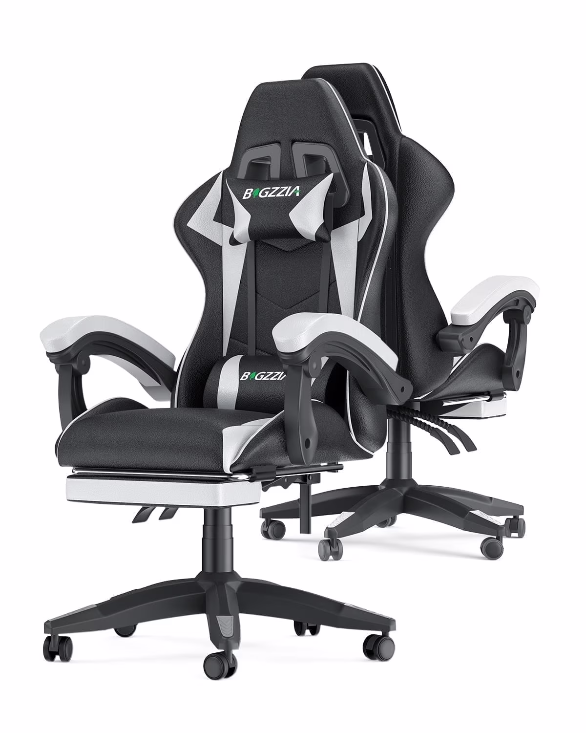 Bigzzia Gaming Chair with Footrest, Gaming Chair for Adult with Headrest and Lumbar Support,Red - Image 3