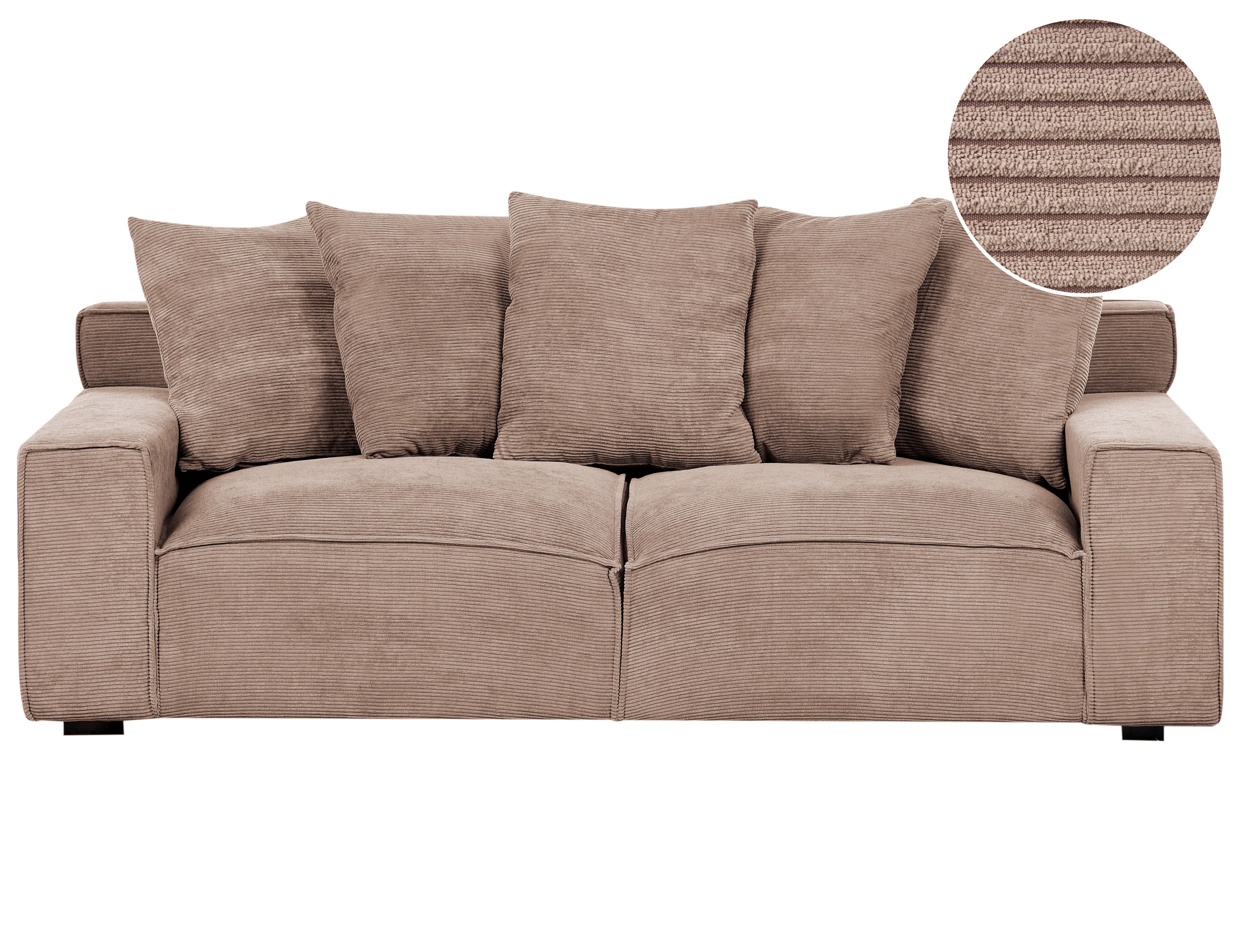 Sofa 3 Seater VISKAN Corduroy Sand Beige