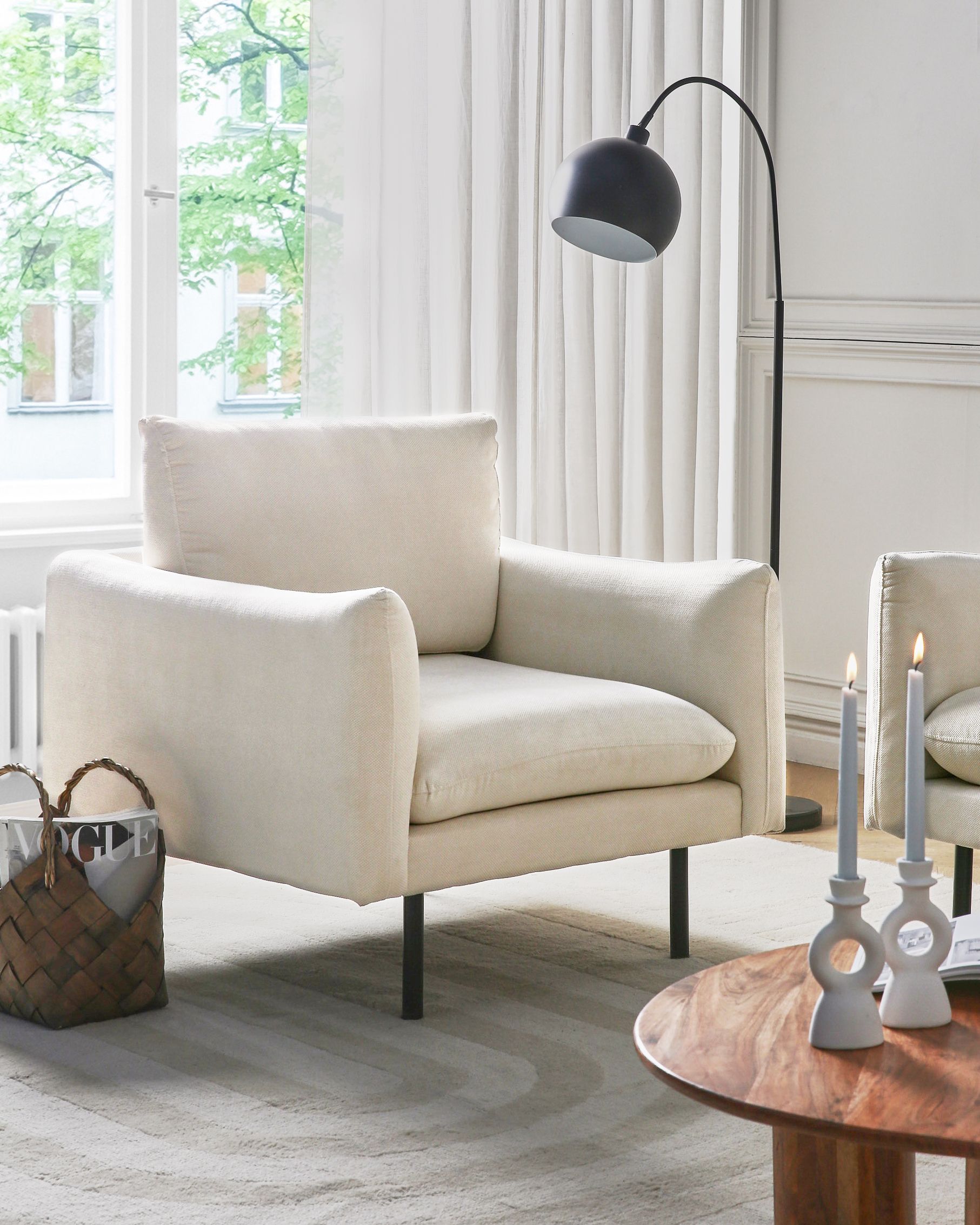 Armchair VINTERBRO Fabric Light Beige