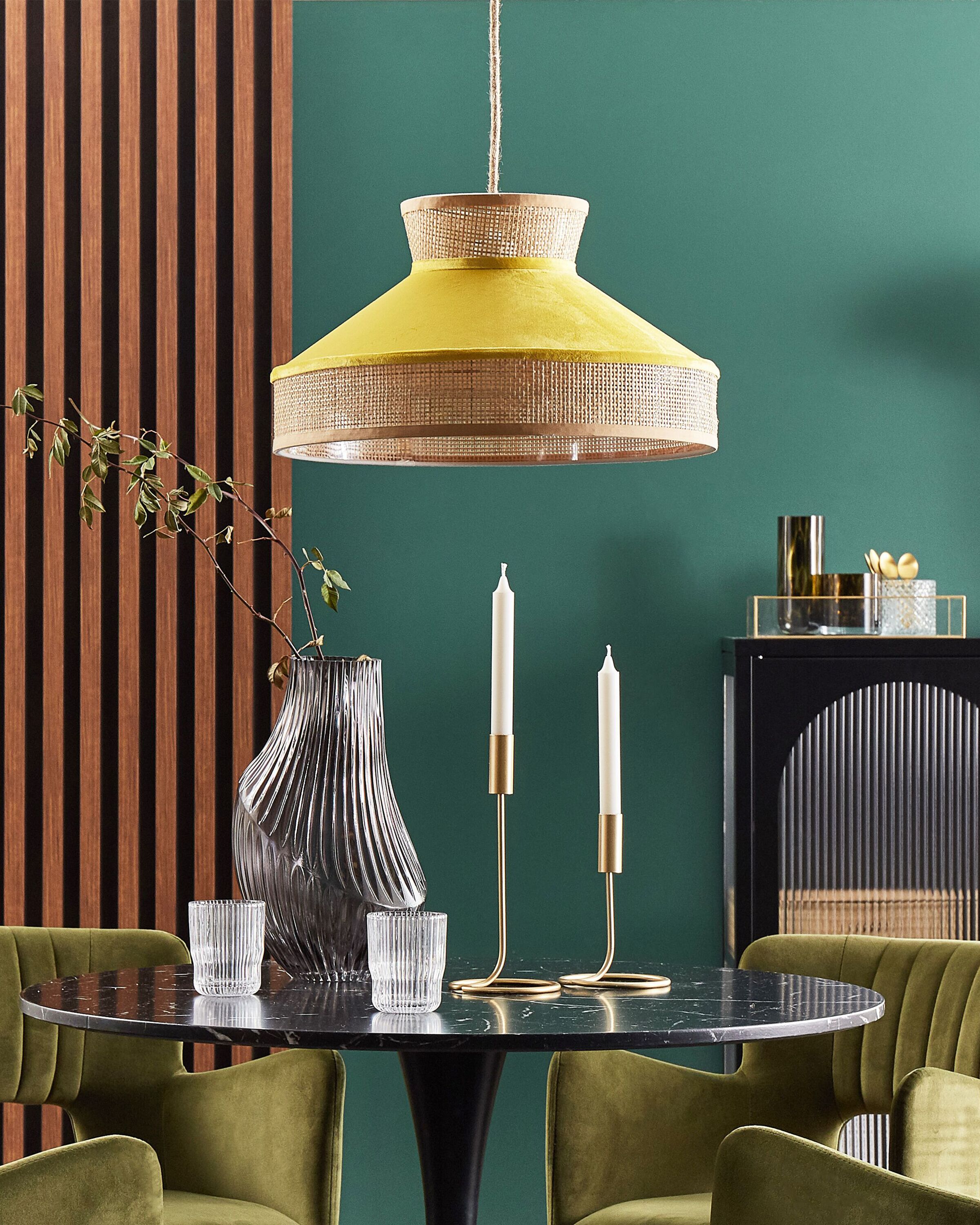 Pendant Lamp BATALI Rattan Mustard
