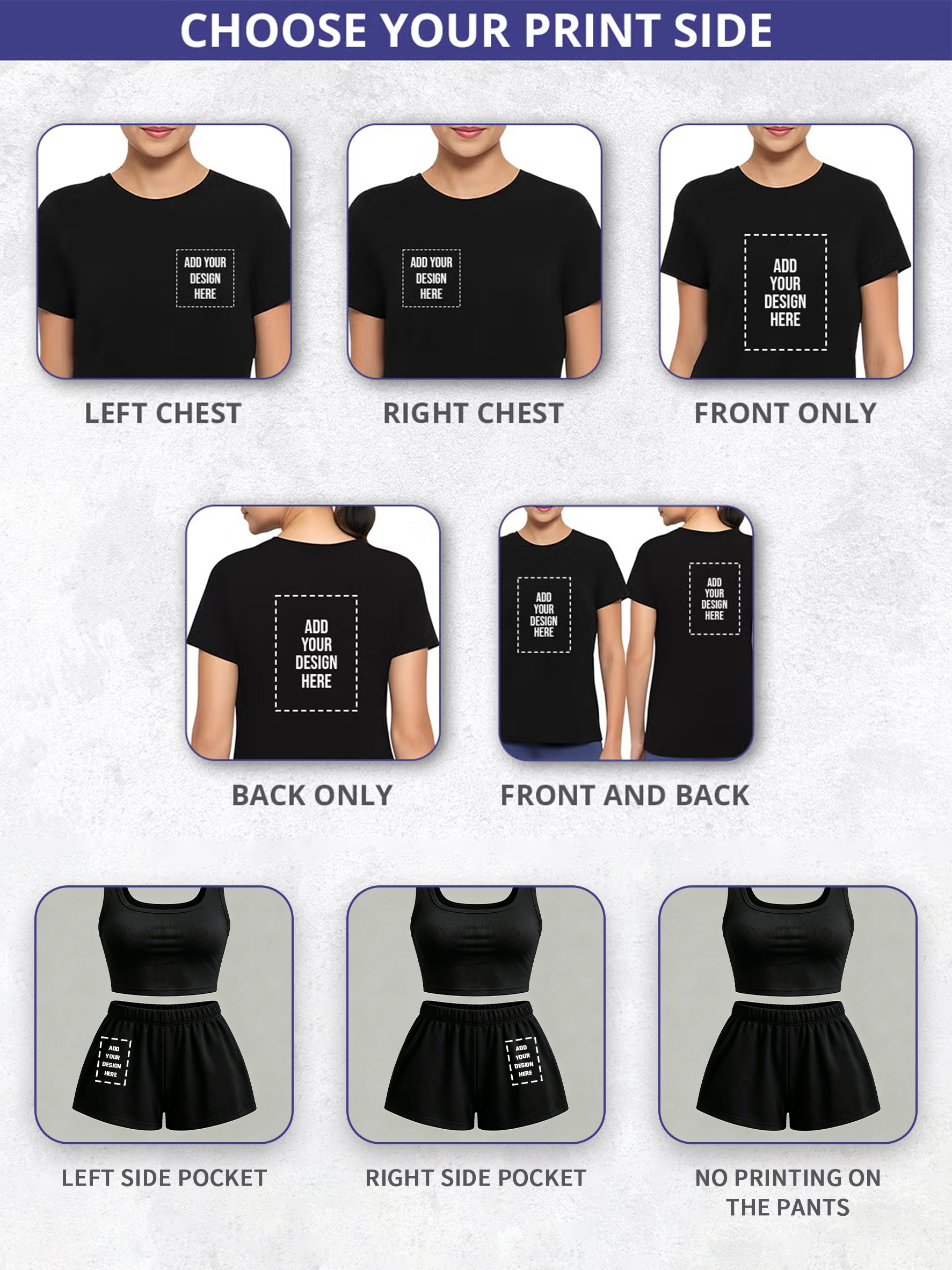 Custom Cartoon Photo Crop Tank Top & Shorts Set, Personalized Portrait Custom 2 Piece Outfit