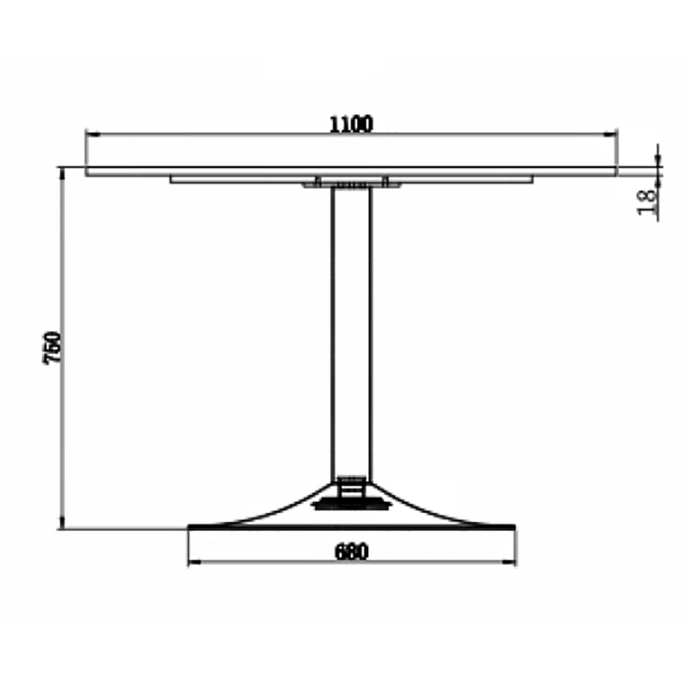 Blokker Marble Eettafel Marmer - Ø 110 cm - Wit/Zwart
