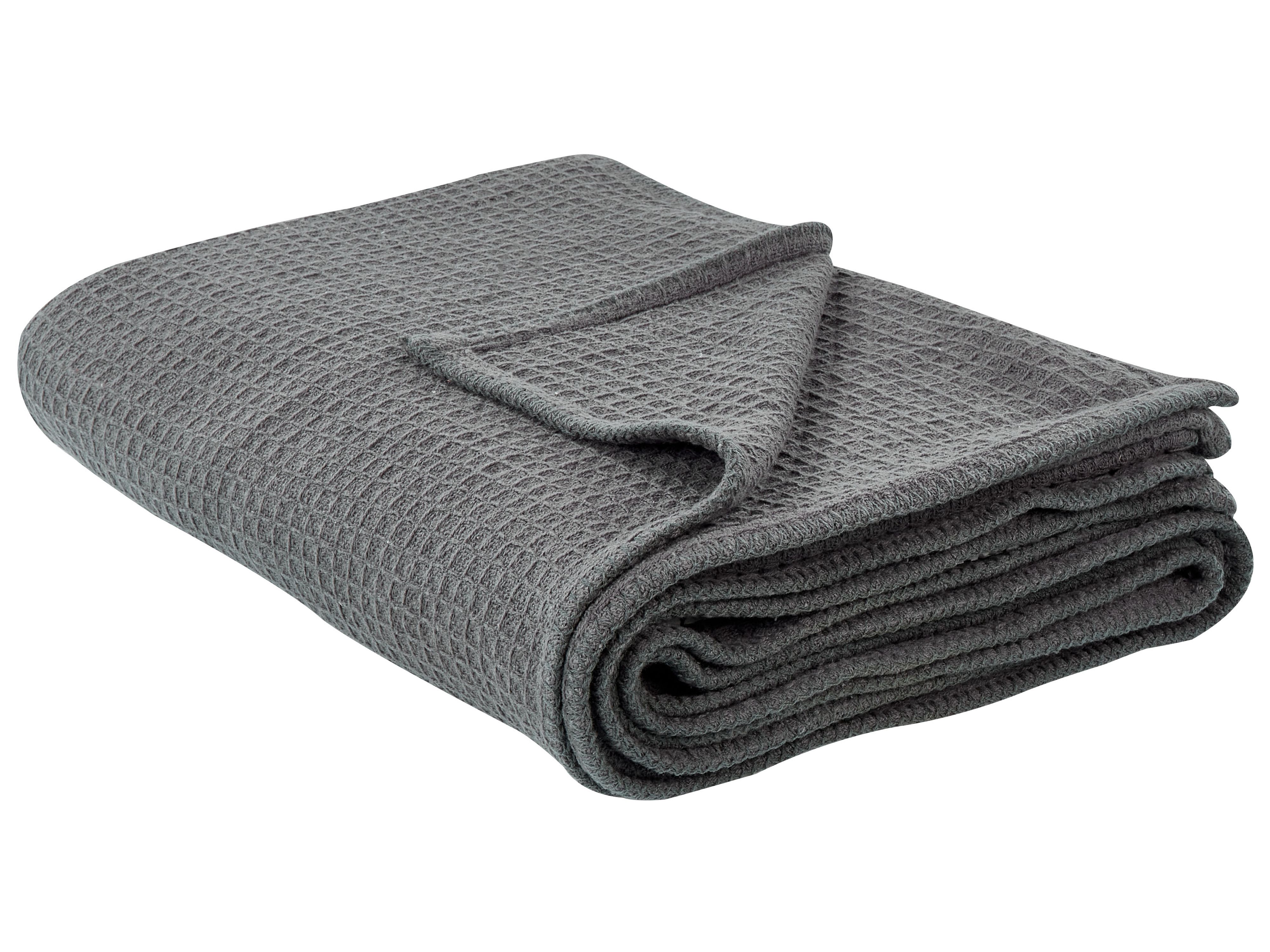 Bedspread RAGALA Cotton 220 x 240 cm Dark Grey