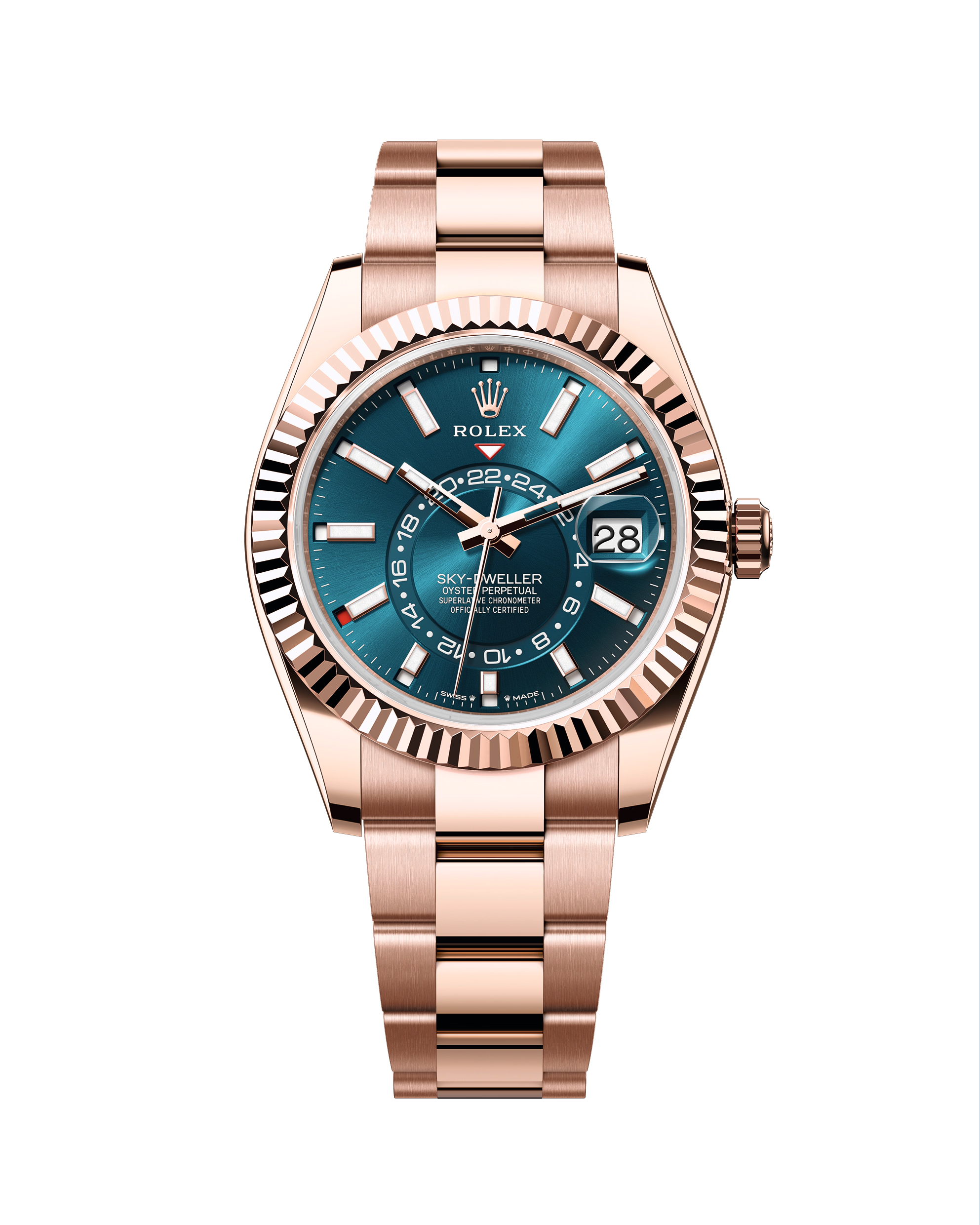 Sky-Dweller 18k Everose Gold Men's Watch 336935-0001(1:1 replica) - Elite Watch Atelier