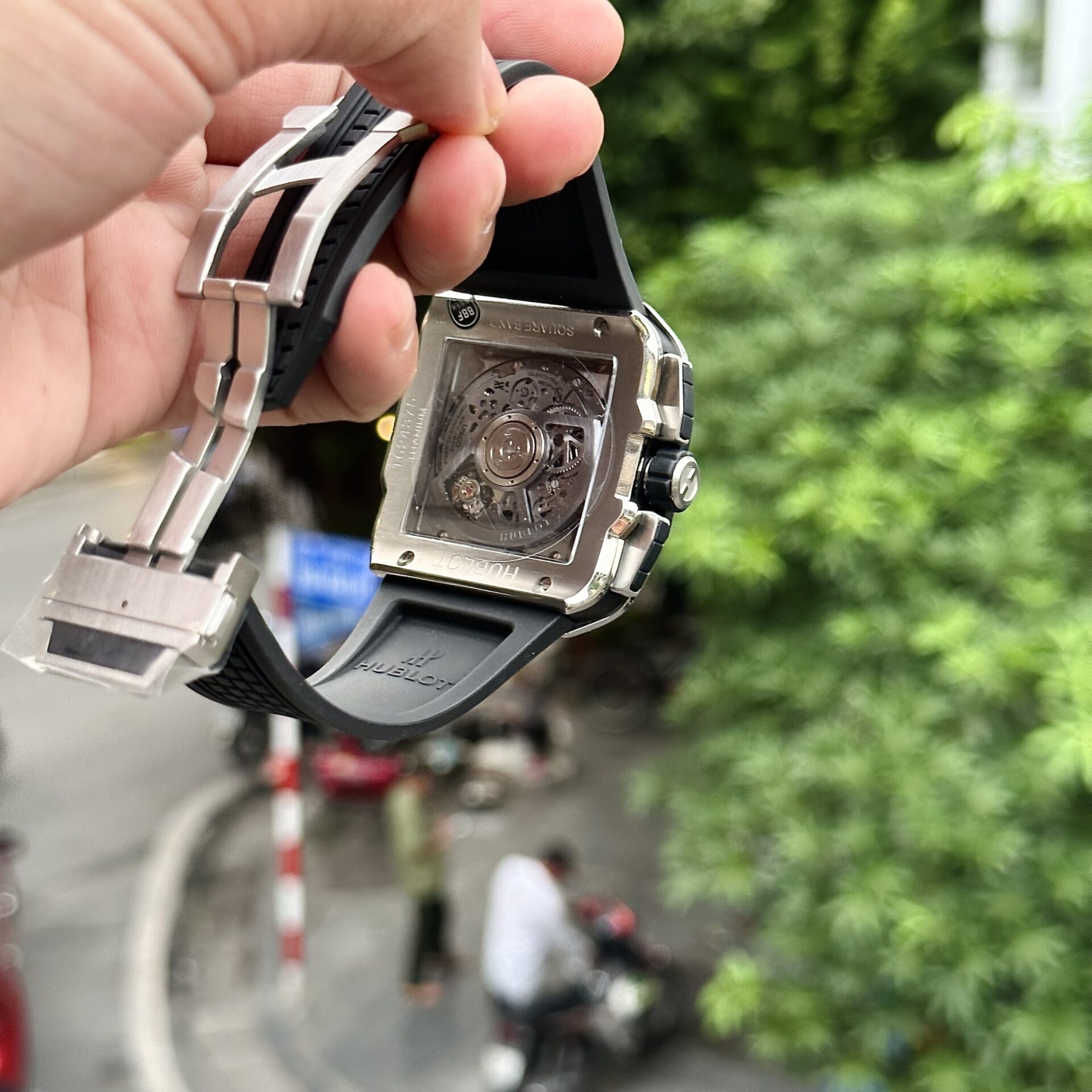 Hublot Best Replica Watch Big Bang Square Titanium Rubber Strap BBF Factory 42mm - Top club