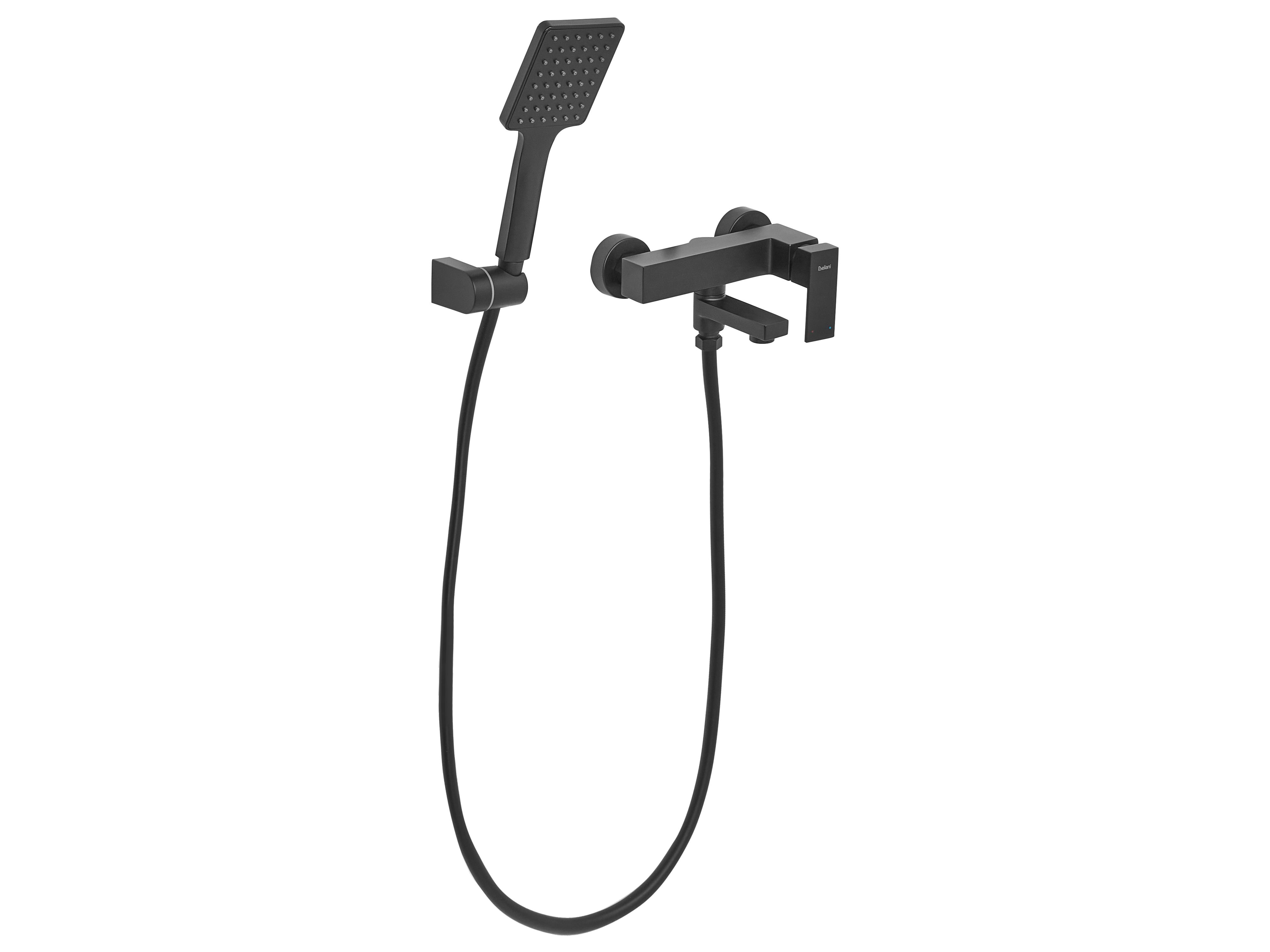 Wall Mounted Bath Shower Mixer Tap BALNEARIO Black