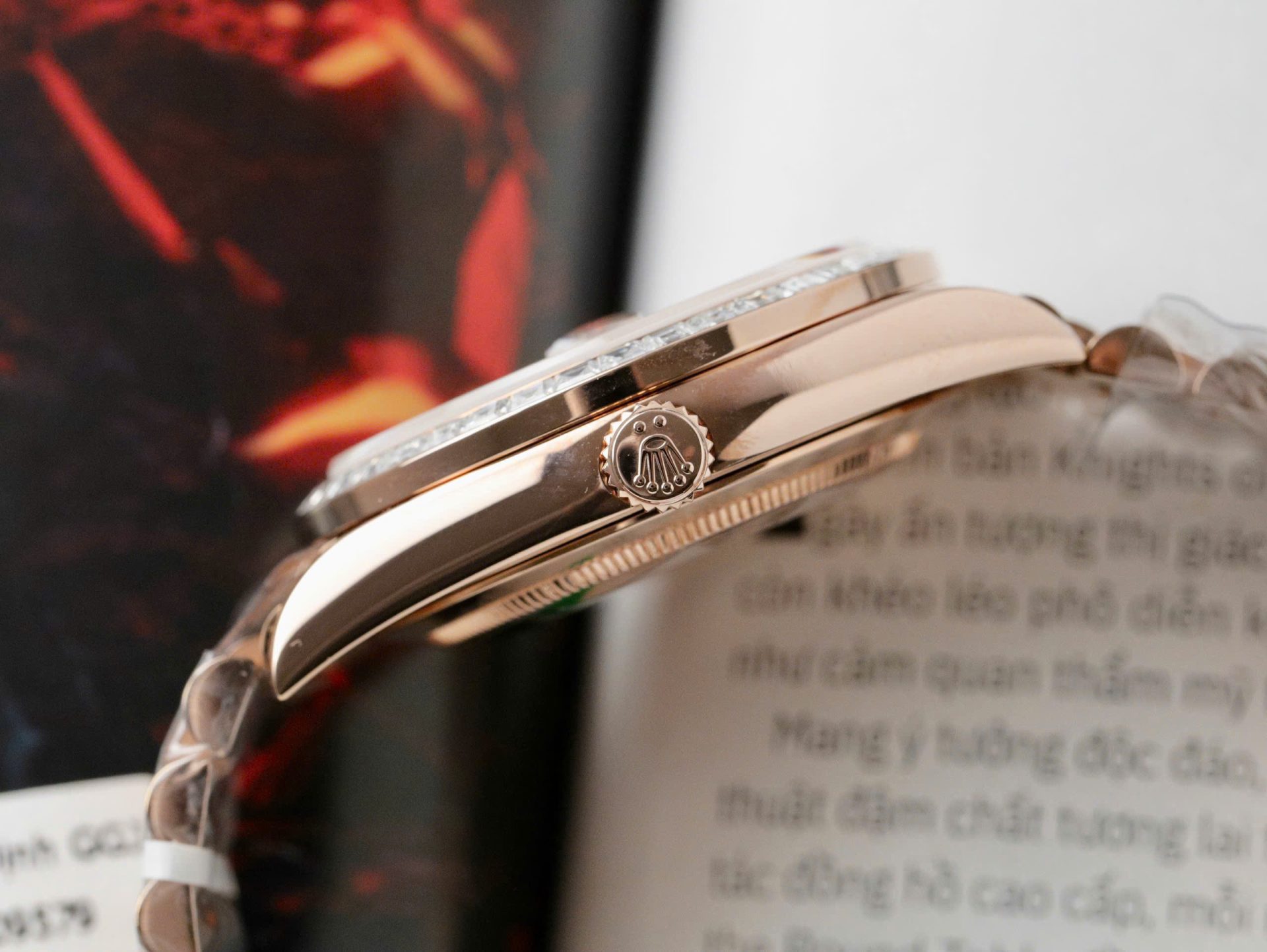 Rolex Day-Date Gold Wrapped + Moissanite Baguette Diamonds Replica Watch GMF 40mm - Top club