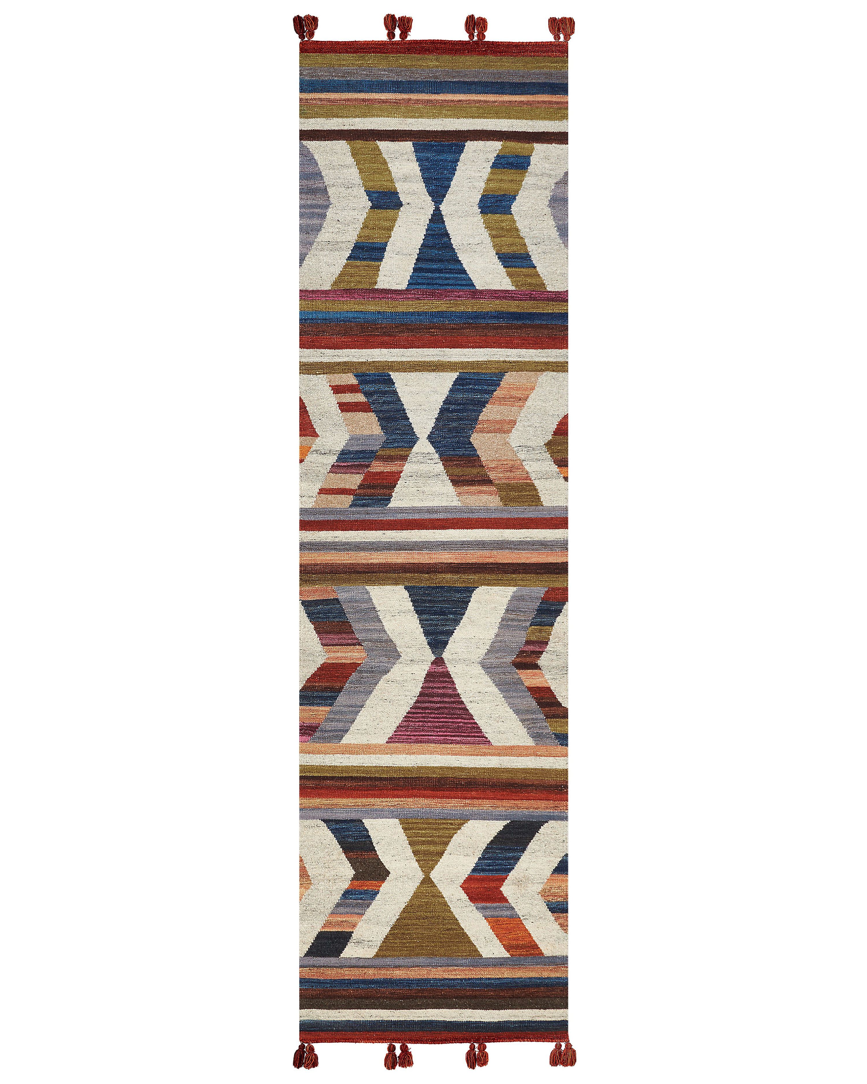 Rug MRGASHAT Multicolour 80 x 300 cm Wool Kilim