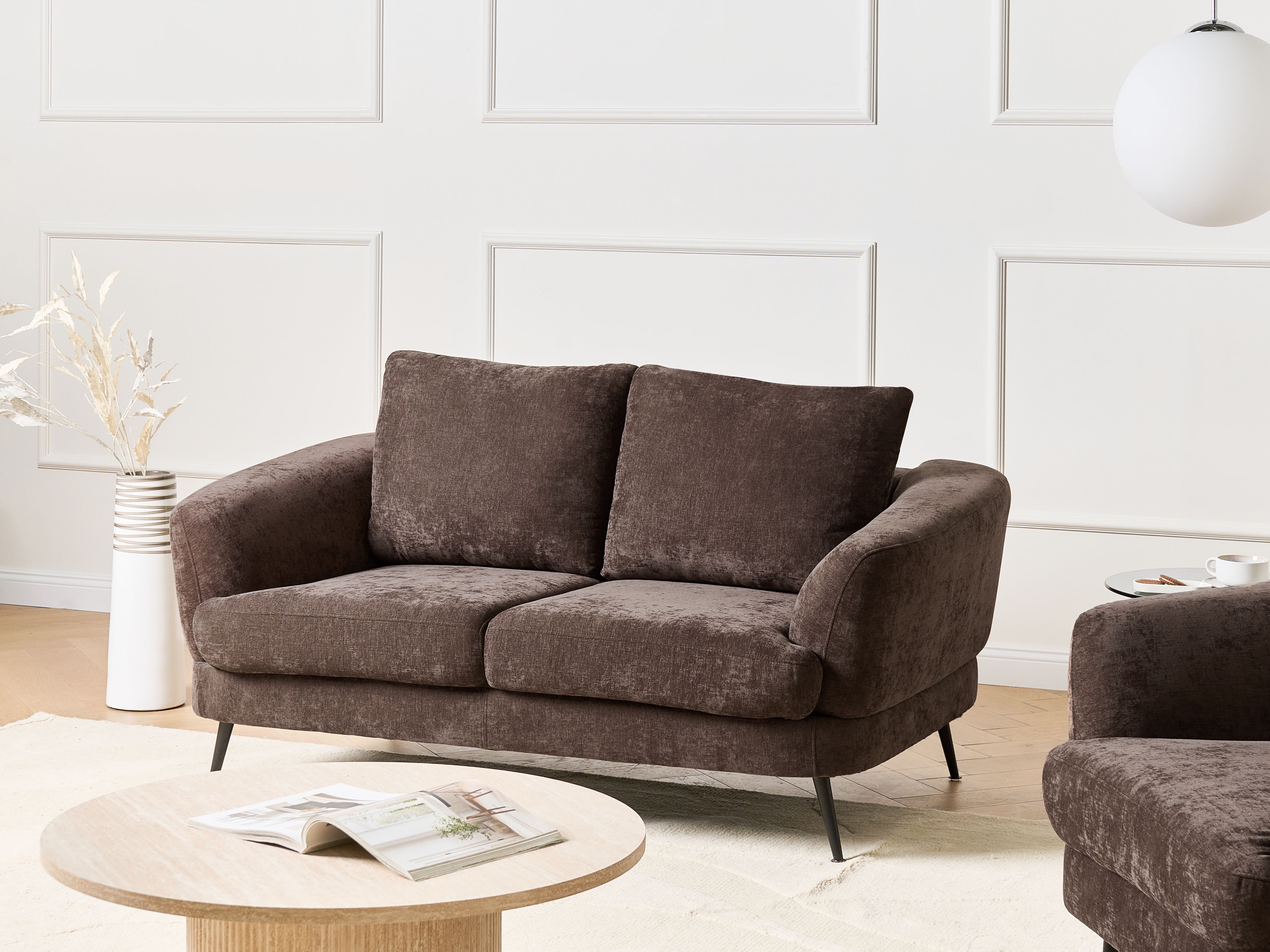 Sofa 2 Seater KJAER Chenille Dark Brown