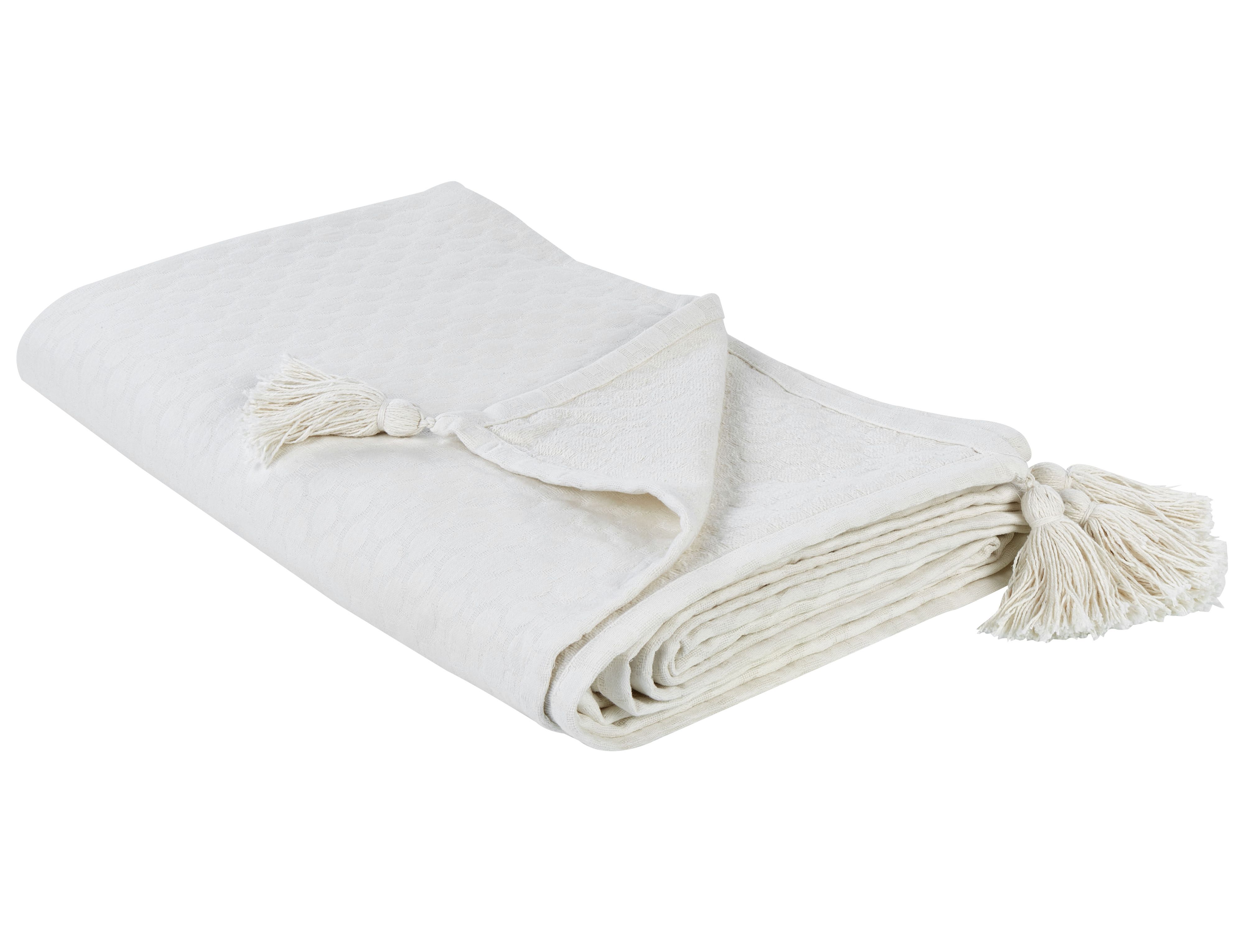 Bedspread LINDULA Cotton 200 x 220 cm Off-White