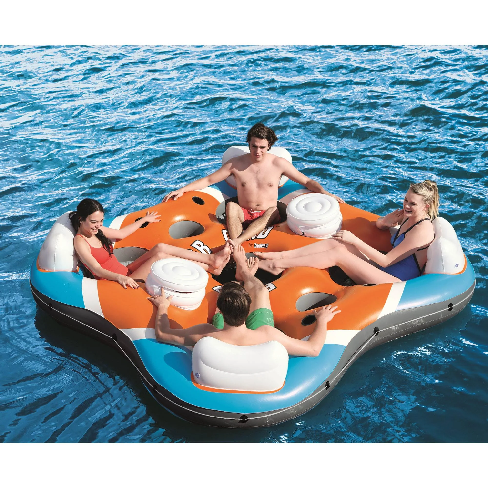 Bestway Rapid Rider 4 Person River Lake Raft and Intex Electric Air Pump - Image 9