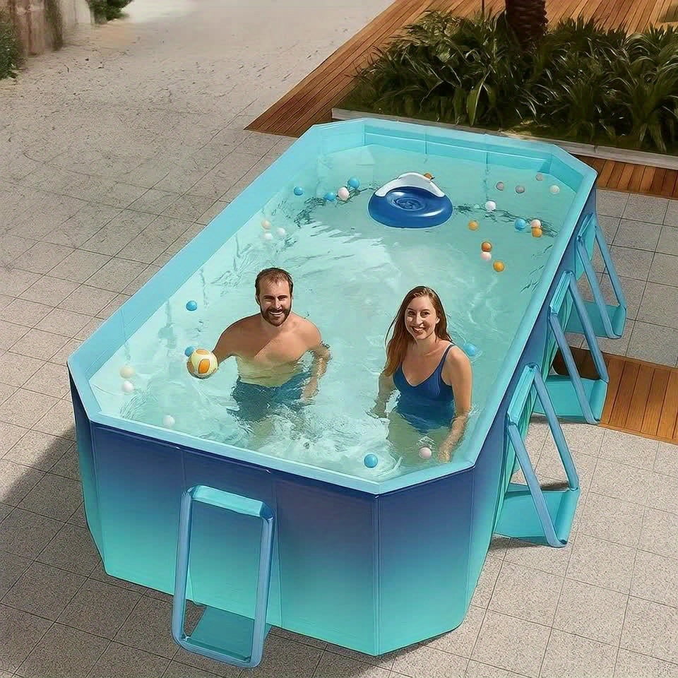 Adult Swimming Pool, Family Large Swimming Pool, Including Multiple Components, Durable PVC Material, Ideal For Outdoor Recreation, Summer Parties, Holidays And Family Gatherings - Image 11