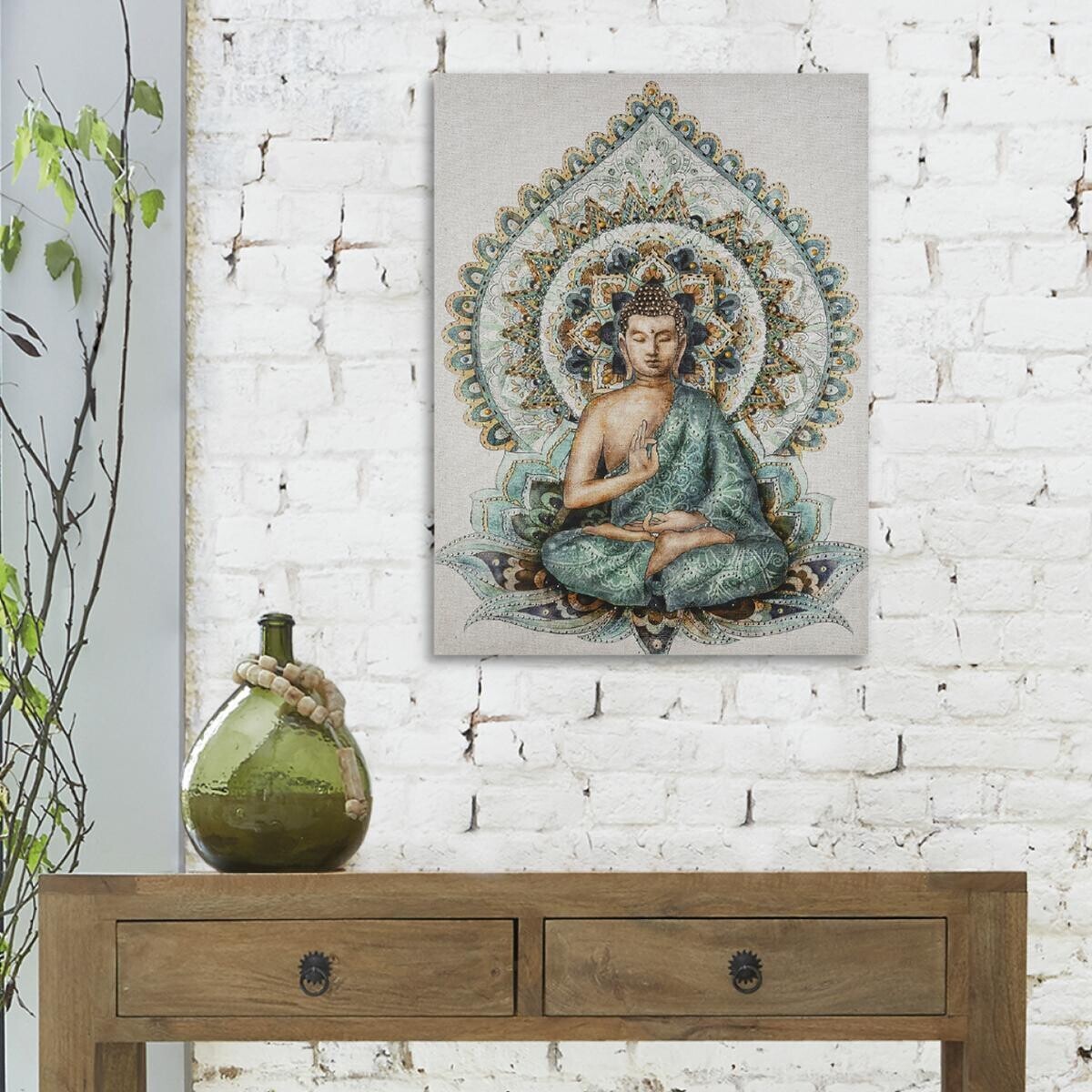 Framed canvas"Bouddha" 58x78 cm