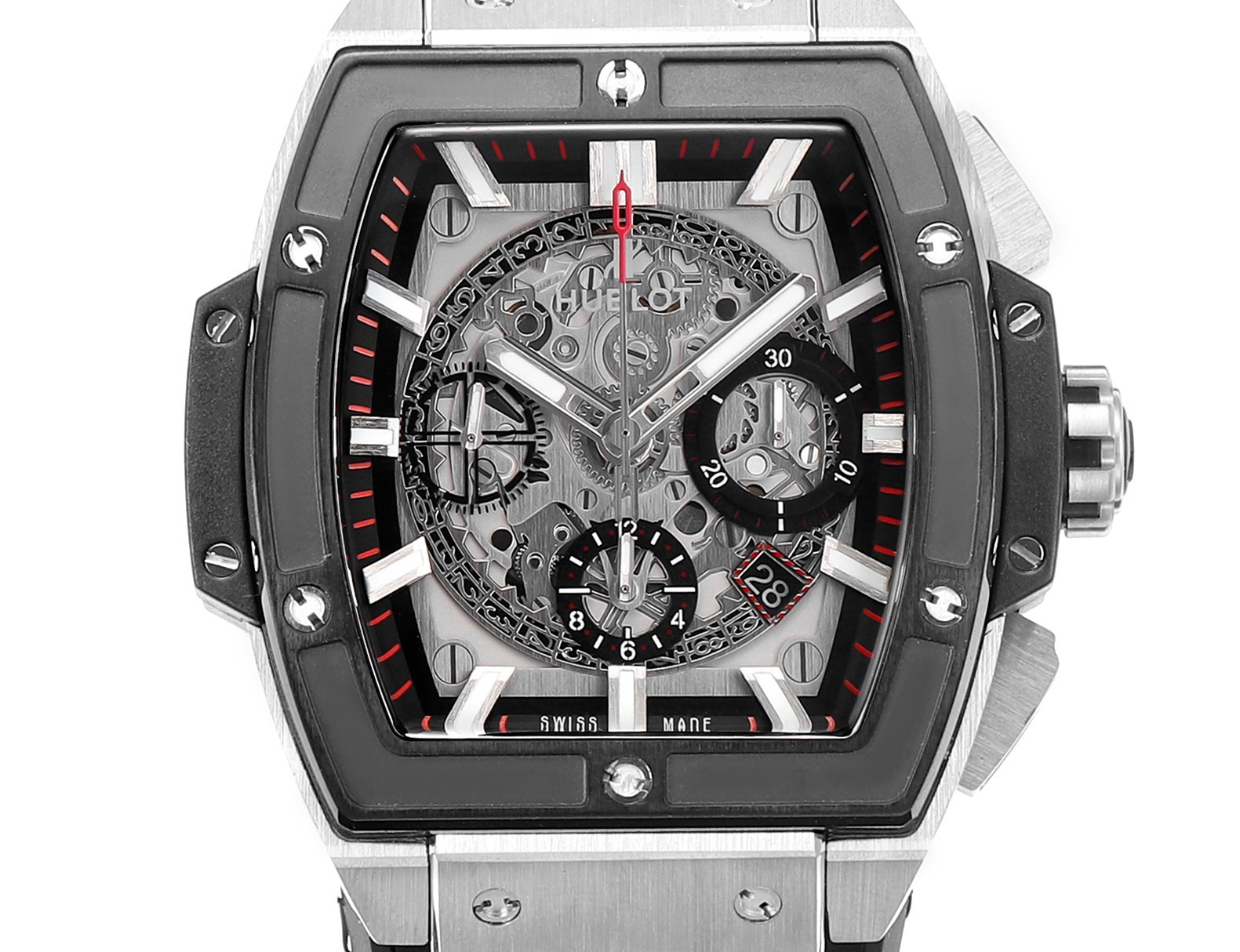 Hublot SPIRIT OF BIG BANG Chronograph, 45 mm Textured rubber strap(1:1 replica) - Elite Watch Atelier
