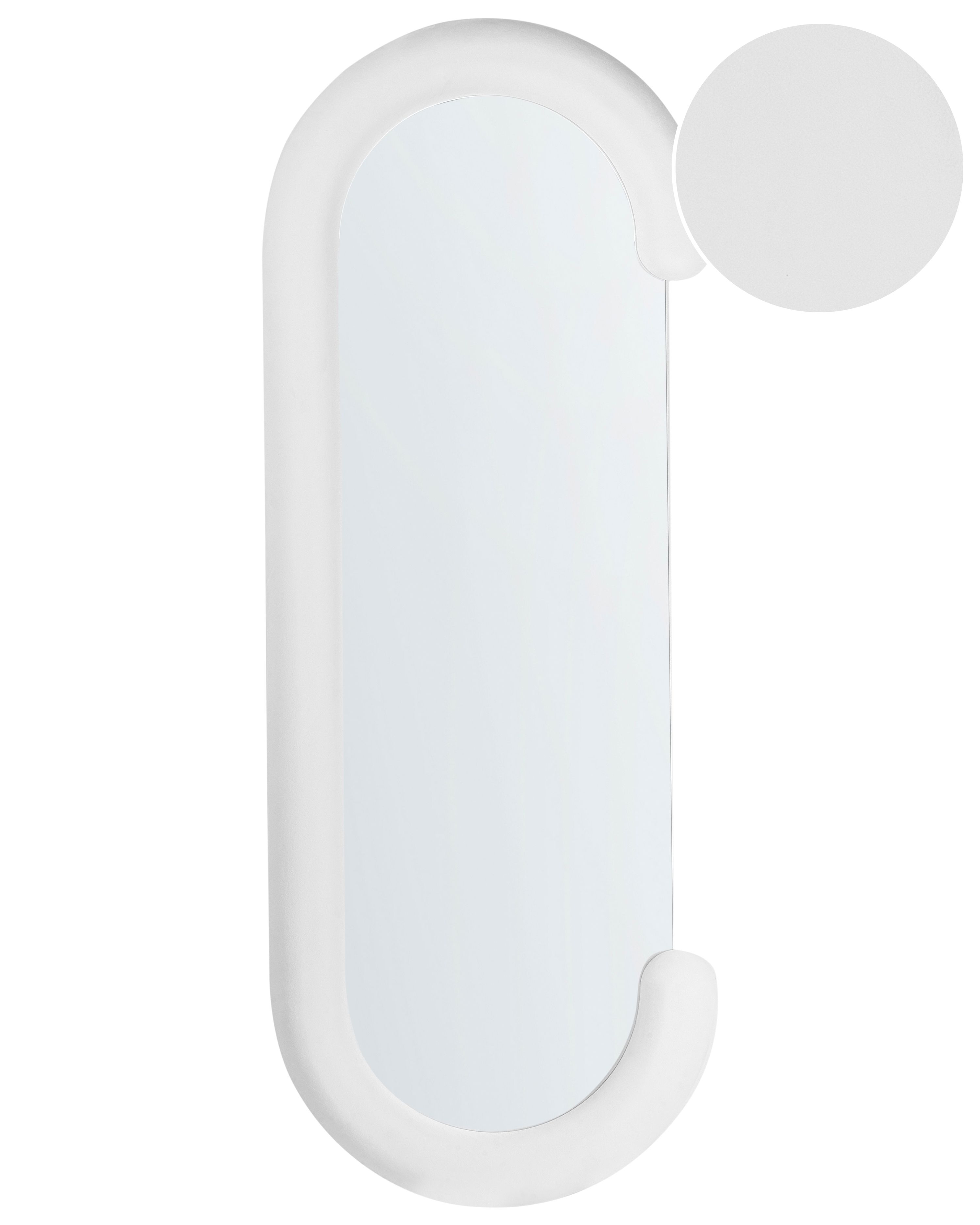 Wall Mirror LOCHES 54 cm 158 cm Velvet White