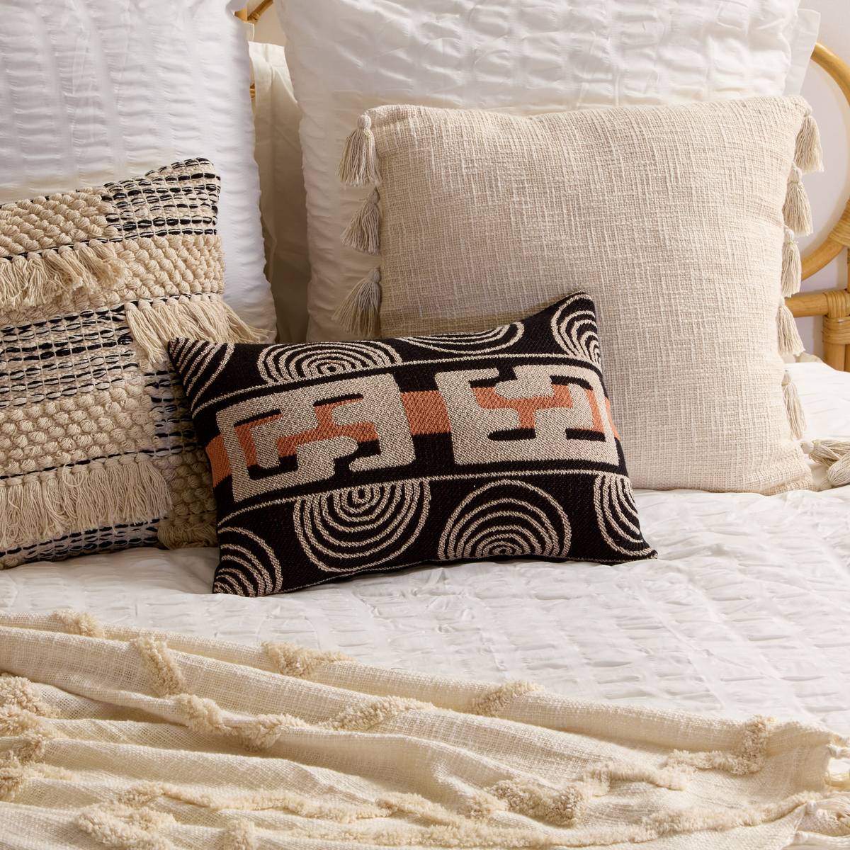 Cushion "Mira" Brown, 50x30 cm