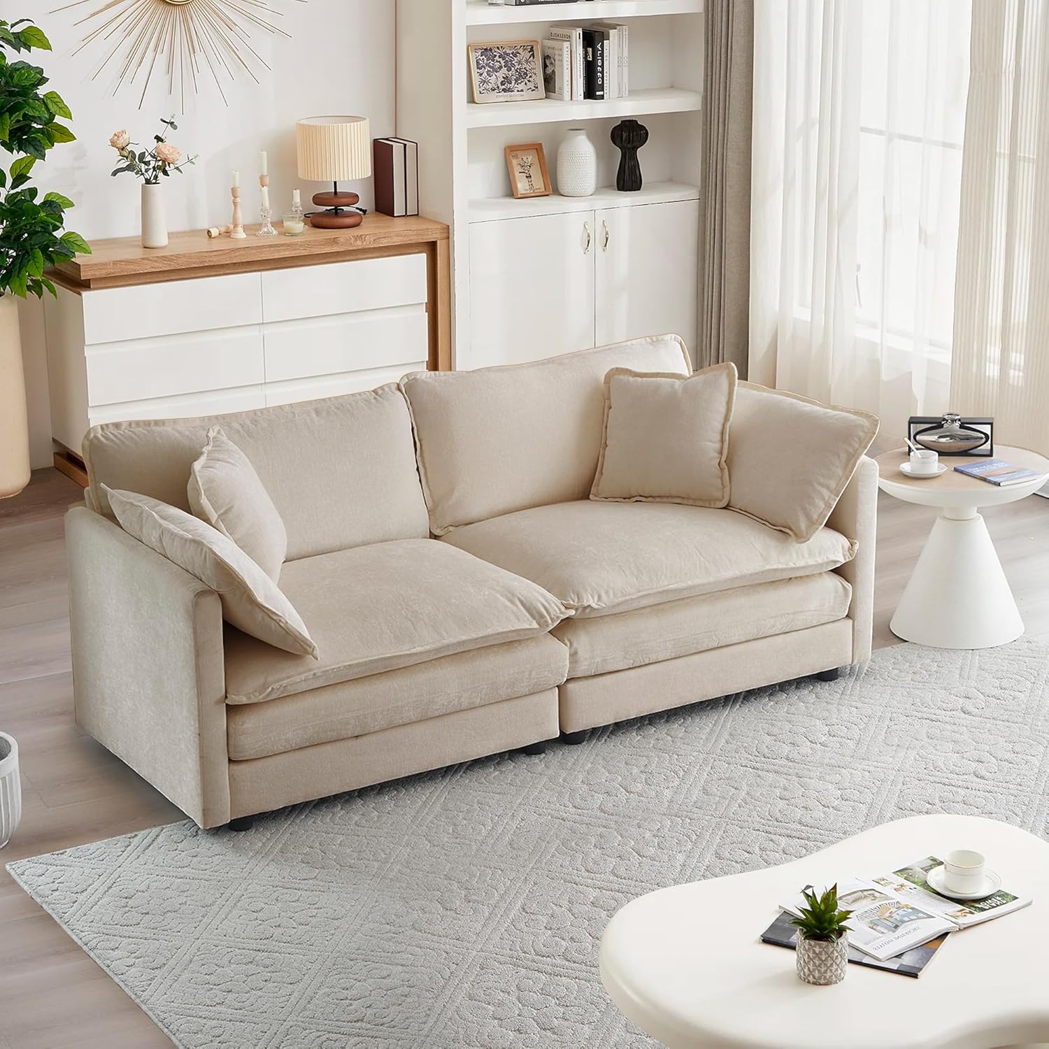 mikibama Luxury Loveseat Sofa Couch, 76