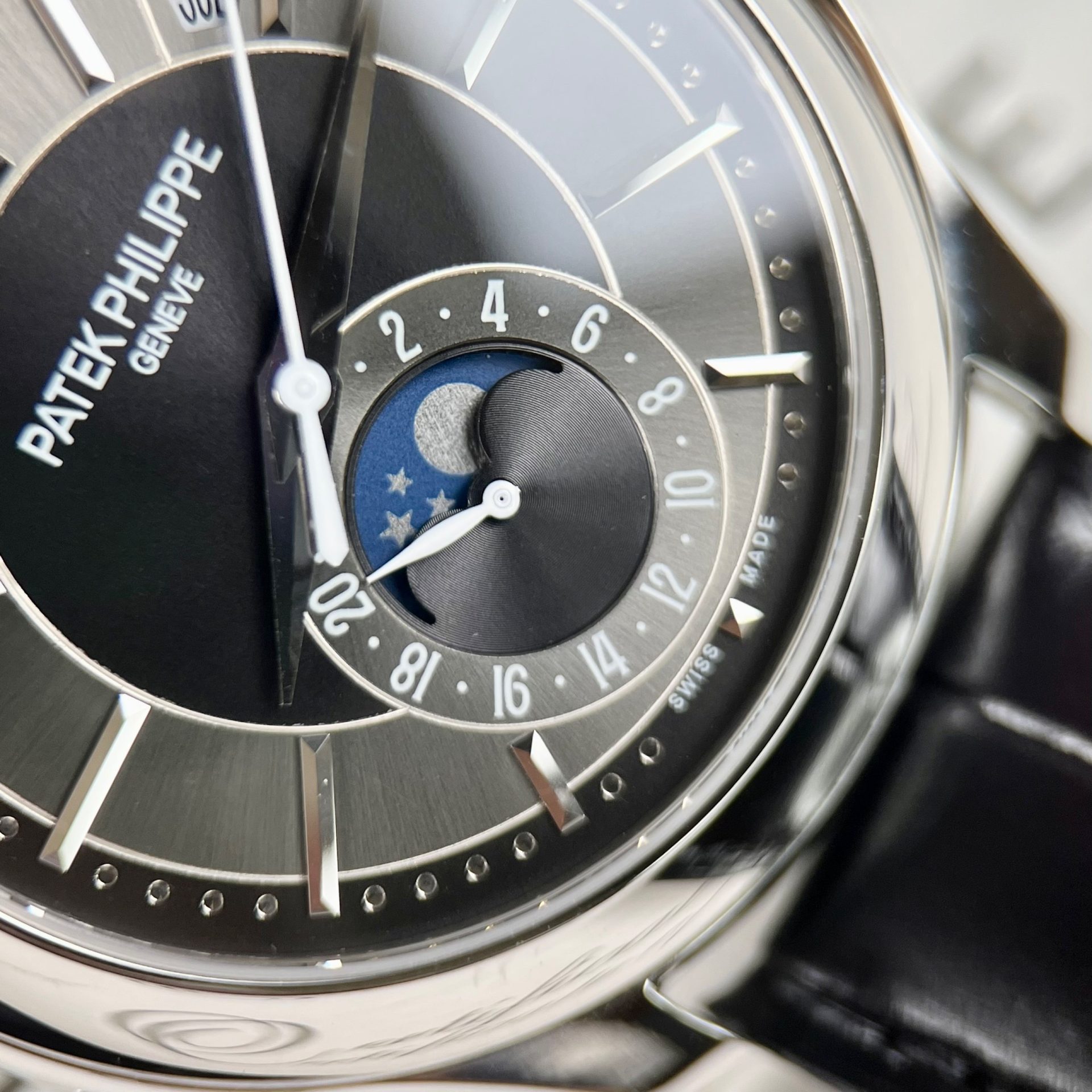 Patek Philippe Complications 5205G Replica Watches Best Quality Leather Strap 40mm - Top club