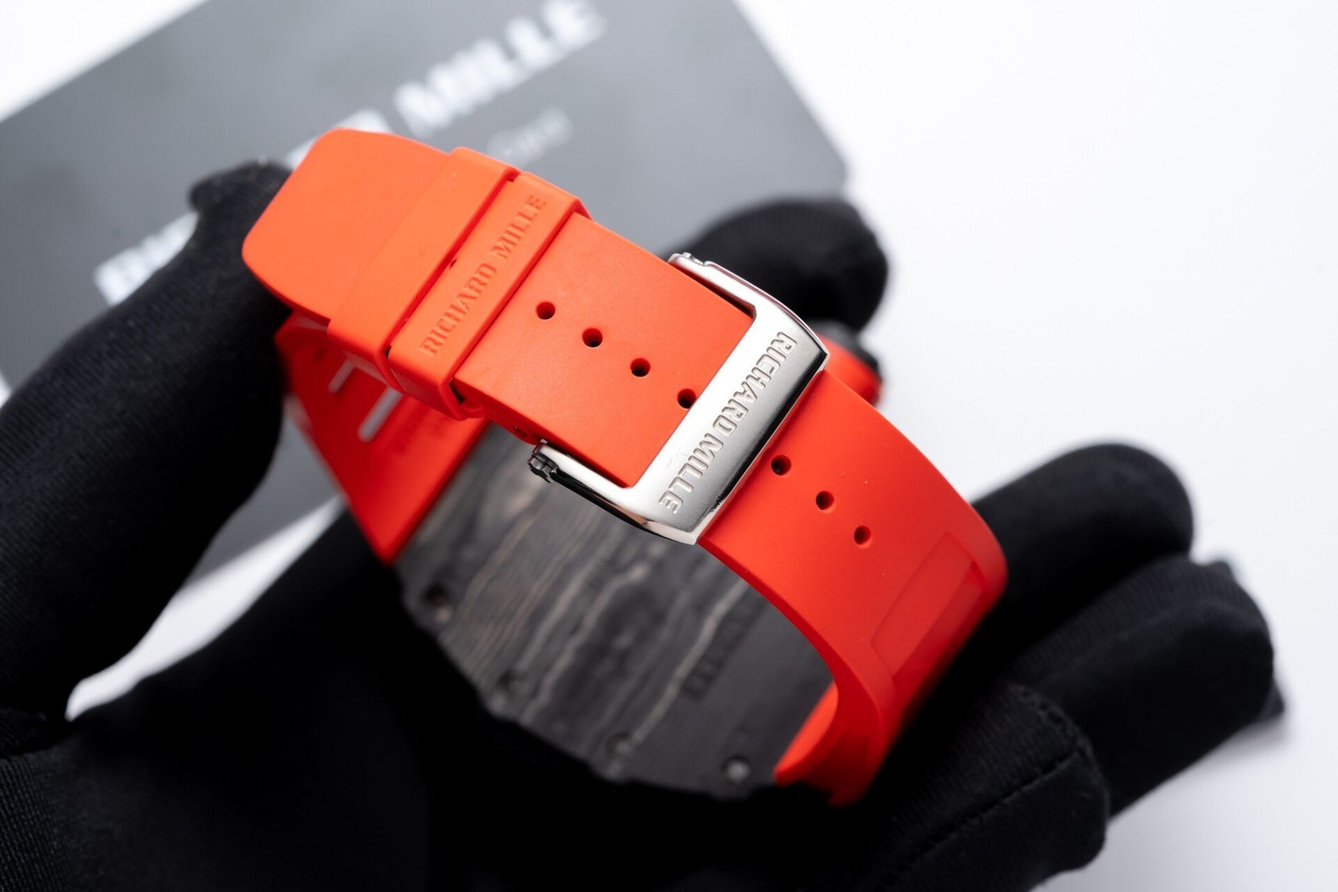 Richard Mille RM35-01 Replica 1:1 Watch Red Rubber Strap 45mm - Top club